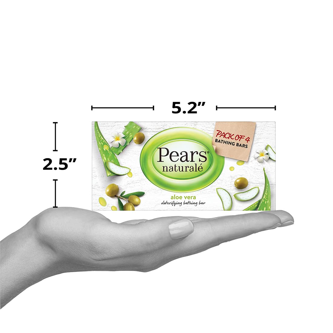 Pears Naturalé Detoxifying Soap Bar, Aloe Vera, 125g (Pack of 4) – view 5