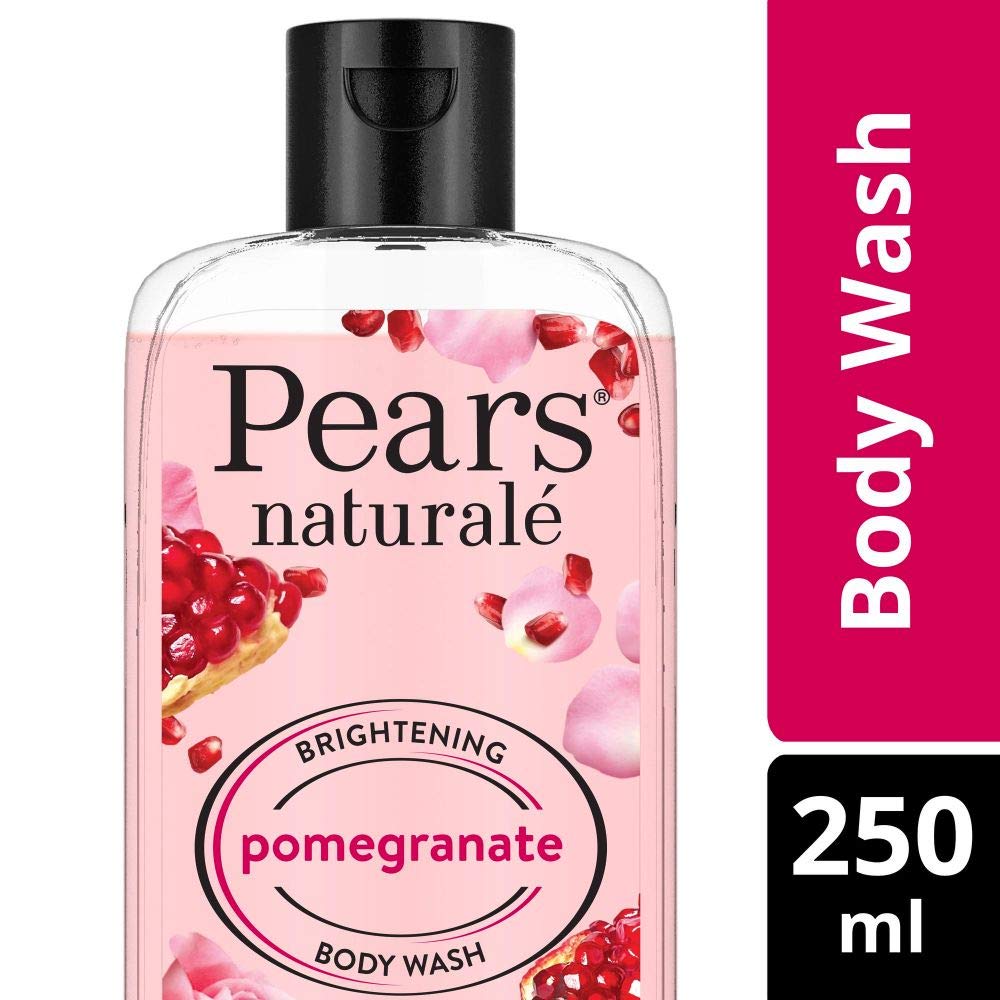 Pears Naturale Brightening Pomegranate Body Wash 250 ml, 100% Natural Ingredients, Liquid Shower Gel with Rose Extract for Glowing Skin - Paraben Free – view 2