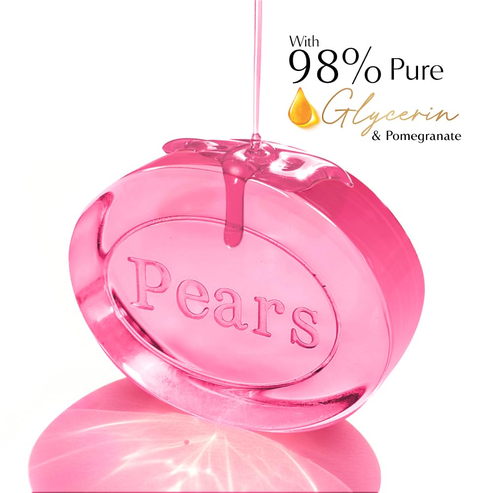 Pears Original Glycerin Soap Bar Revitalized Glow with 98% Pure Glycerin & Pomegranate, 125 g x 4 – view 4