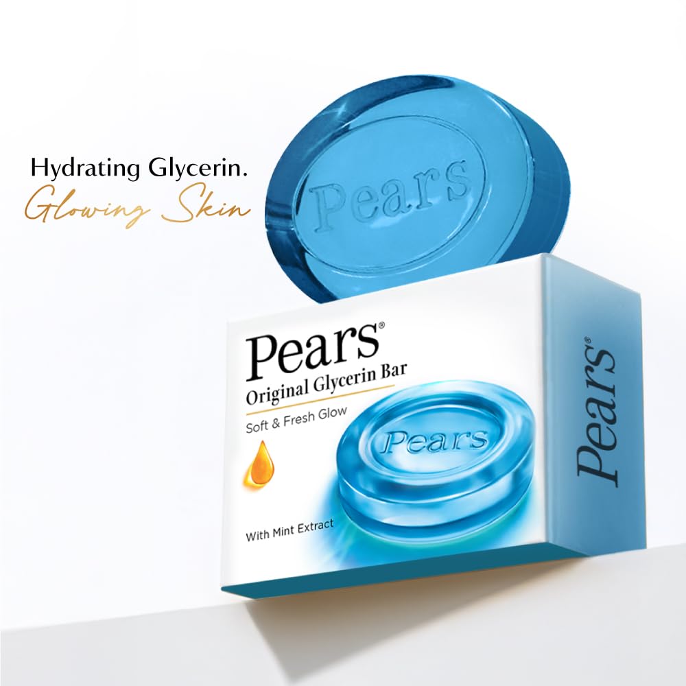 Pears Original Glycerin Soap Bar Soft & Fresh Glow, Mint, 125 g x 4 – view 2