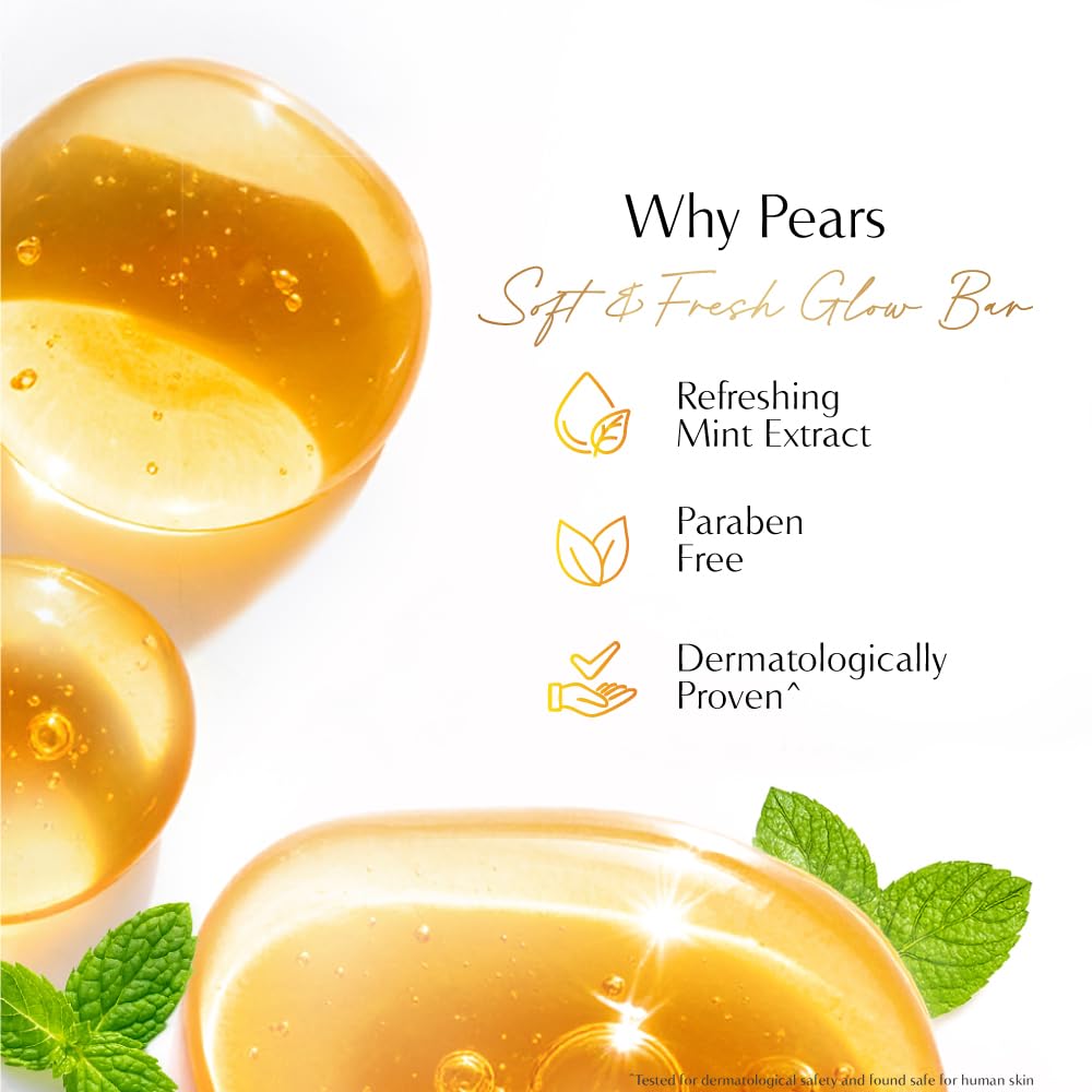 Pears Original Glycerin Soap Bar Soft & Fresh Glow, Mint, 125 g x 4 – view 6