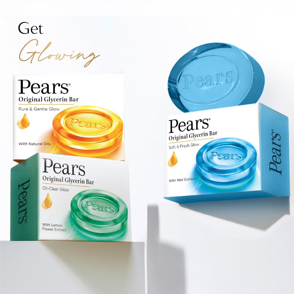 Pears Original Glycerin Soap Bar Soft & Fresh Glow, Mint, 125 g x 4 – view 8