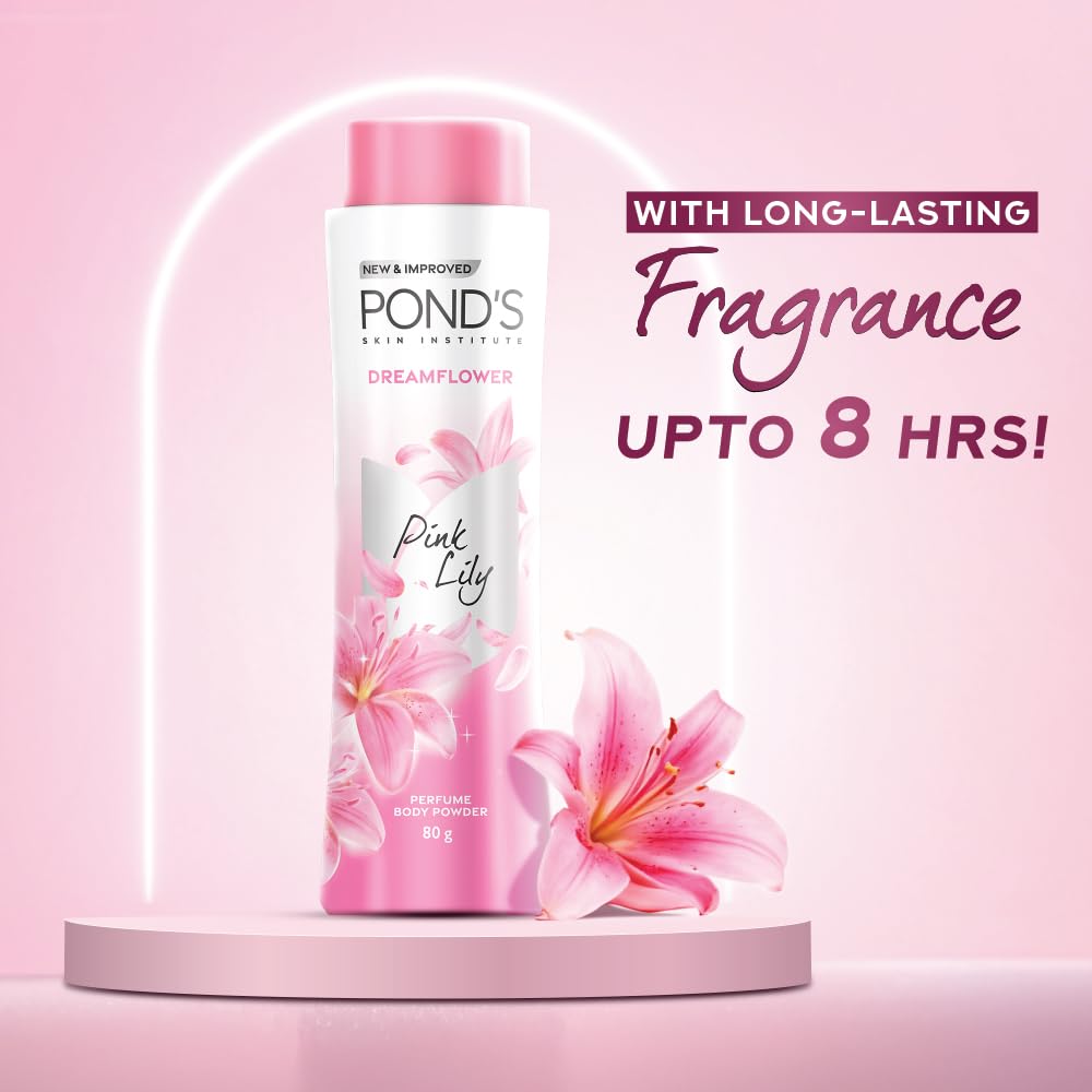 POND'S Dreamflower Fragrant Talcum Powder, Pink Lily, 300g – view 8