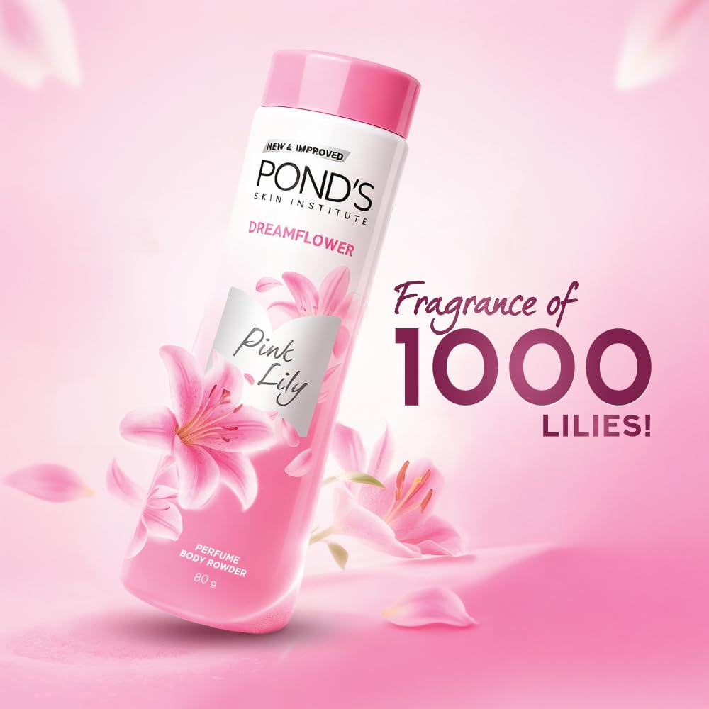 POND'S Dreamflower Fragrant Talcum Powder, Pink Lily, 300g – view 4