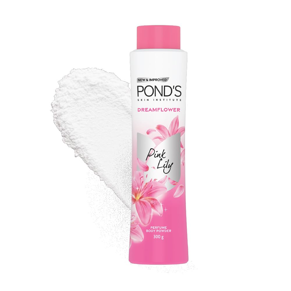 POND'S Dreamflower Floral Perfumed Powder With Glow-boosting Vitamin B3 For Women| Crafted With Superfine Minerals For Smooth Texture| Refreshing Long-Lasting Fragrance of Pink Lily| 300g