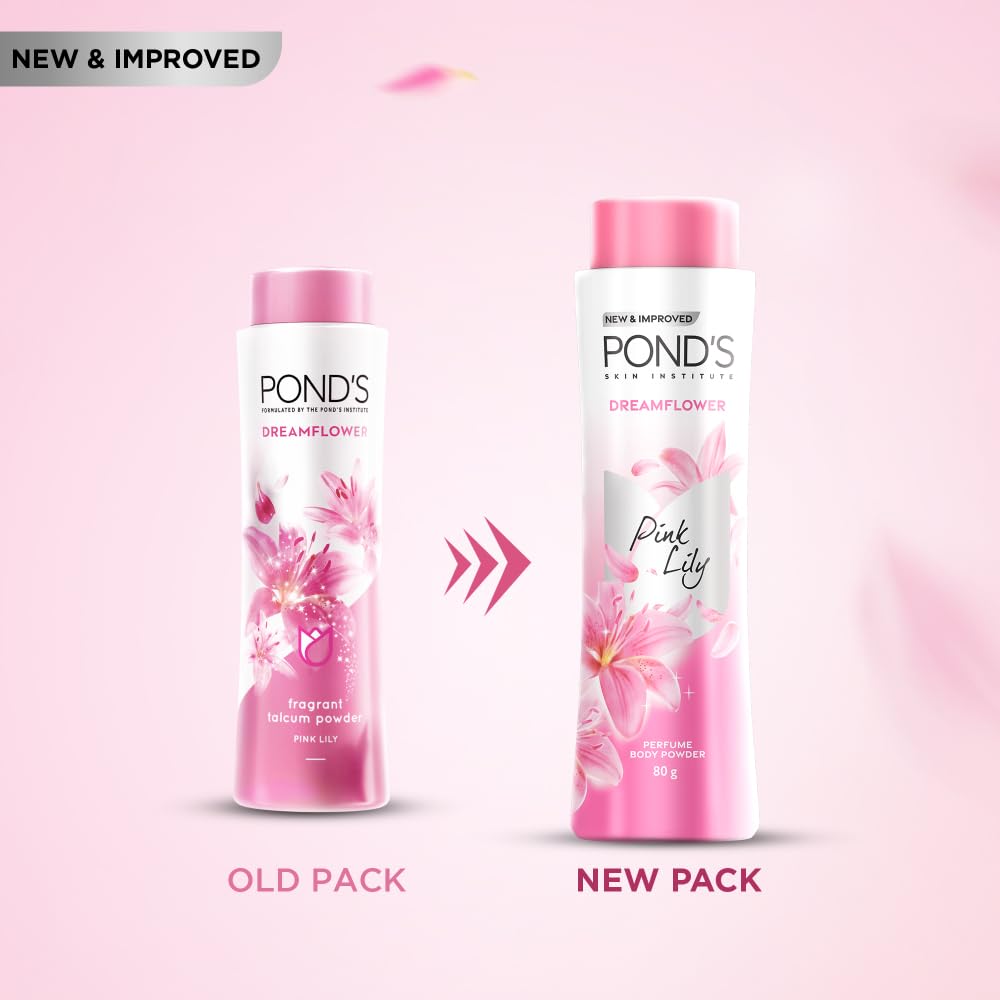 POND'S Dreamflower Fragrant Talcum Powder, Pink Lily, 300g – view 2