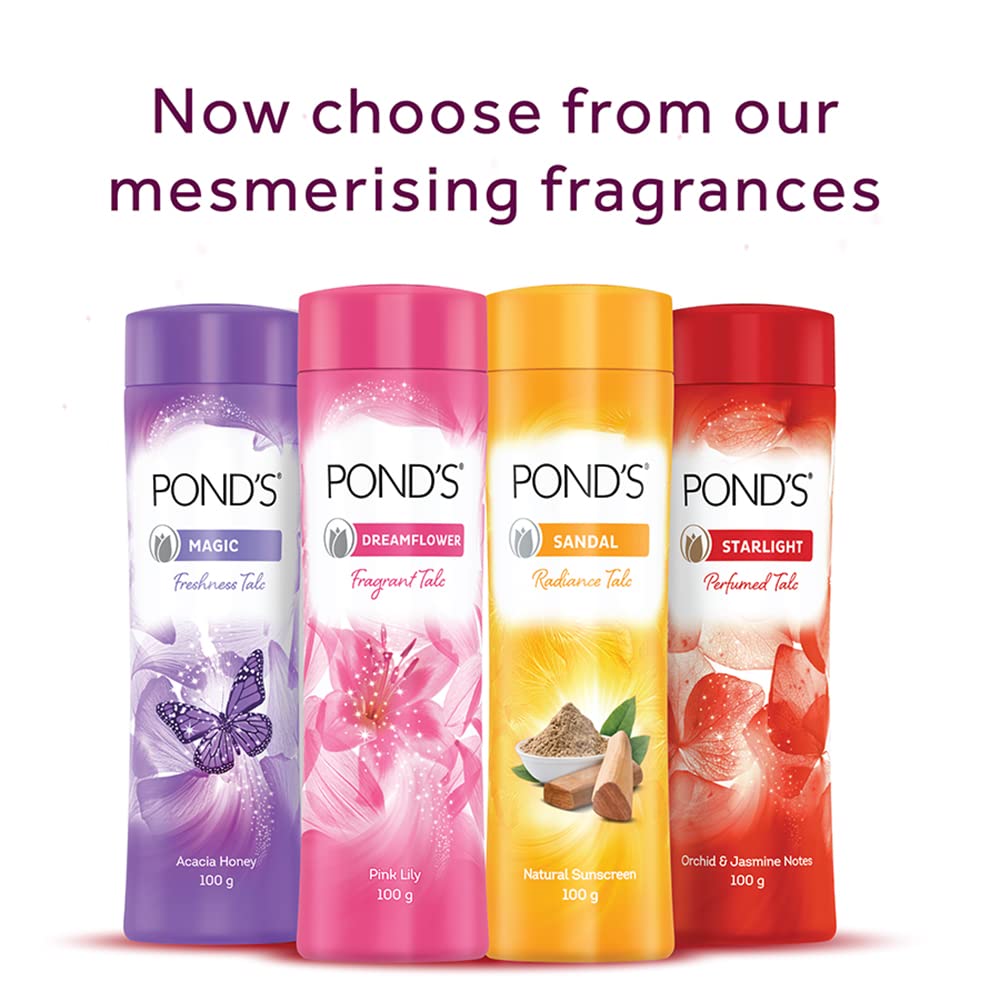 POND'S Starlight Perfumed Talc Powder, Orchid & Jasmine Notes, 300 g – view 7