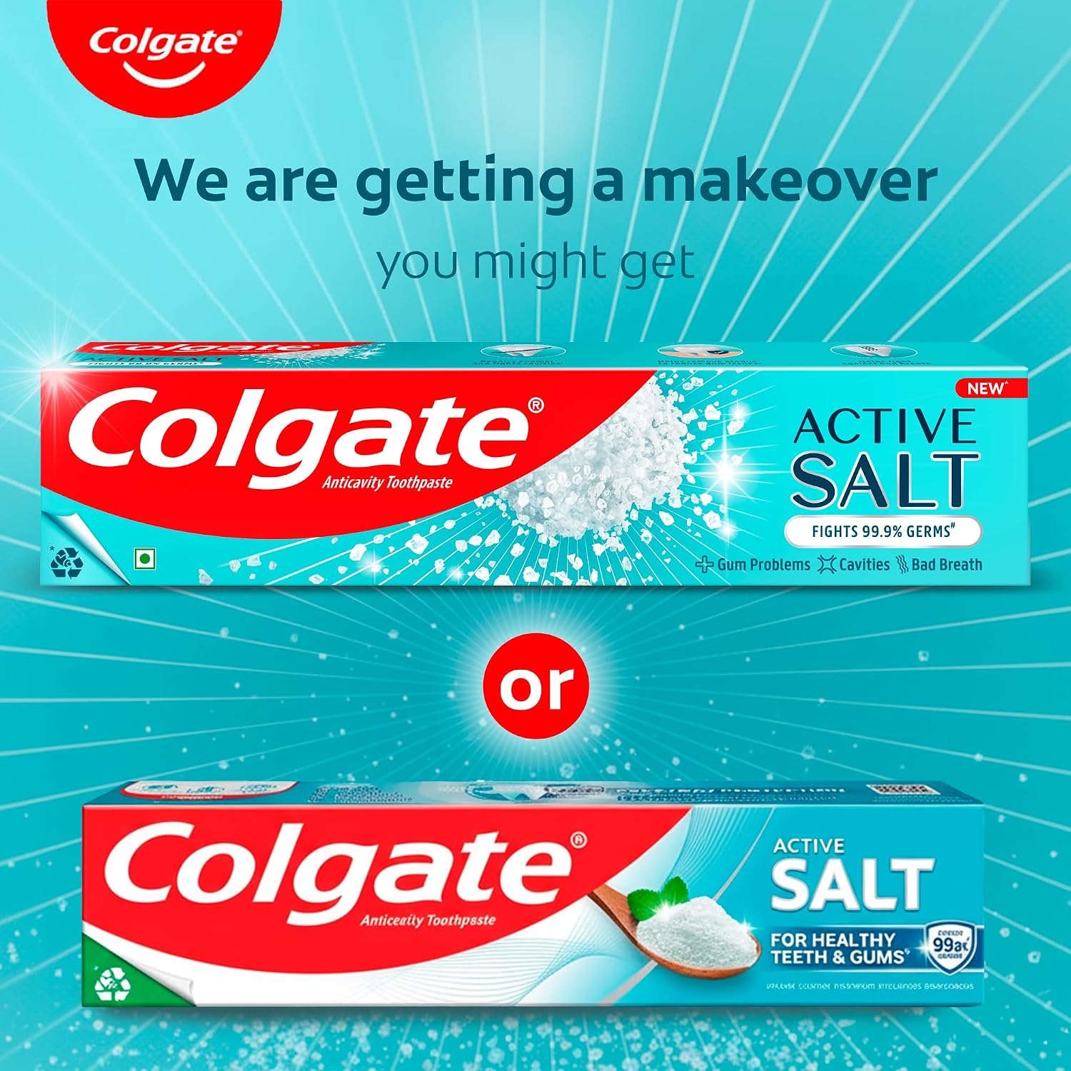 Colgate Active Salt Toothpaste, 2 x 200g + 1 x 100g – view 2