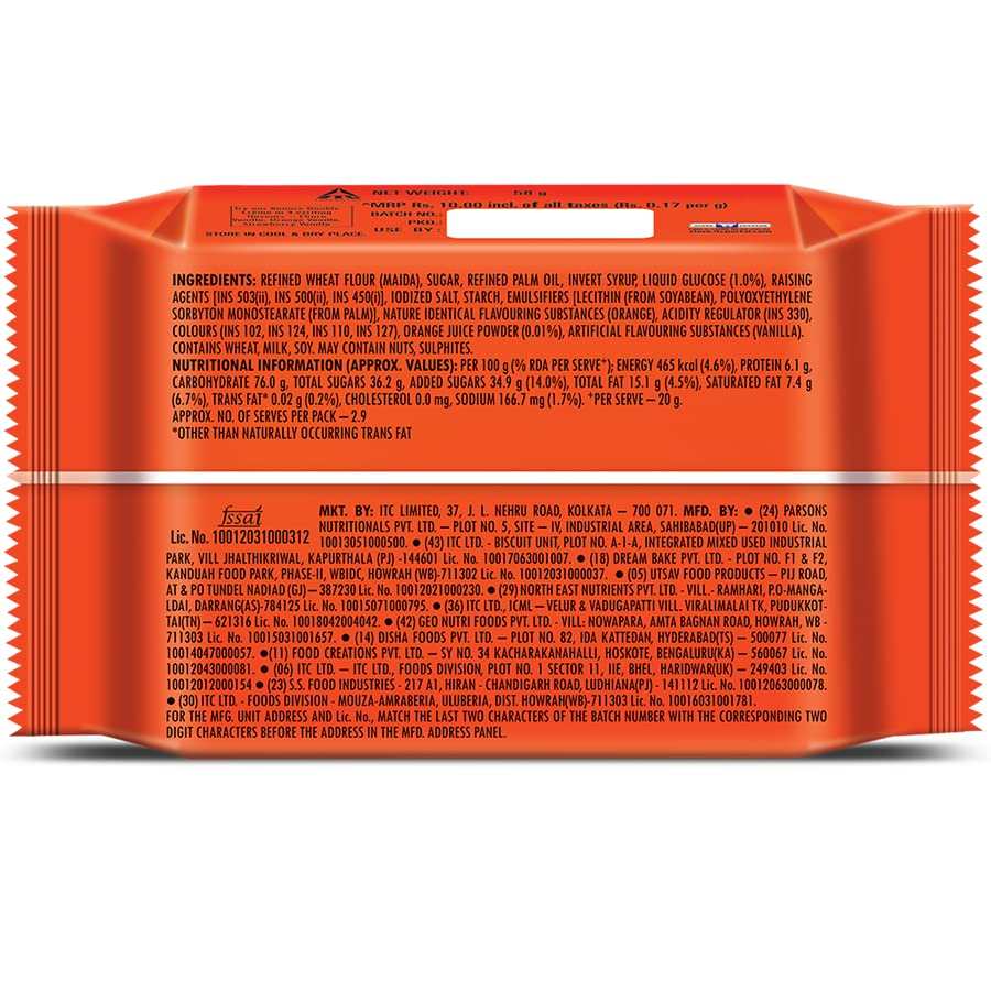 Sunfeast Bounce Tangy Orange Cream Biscuits – view 3
