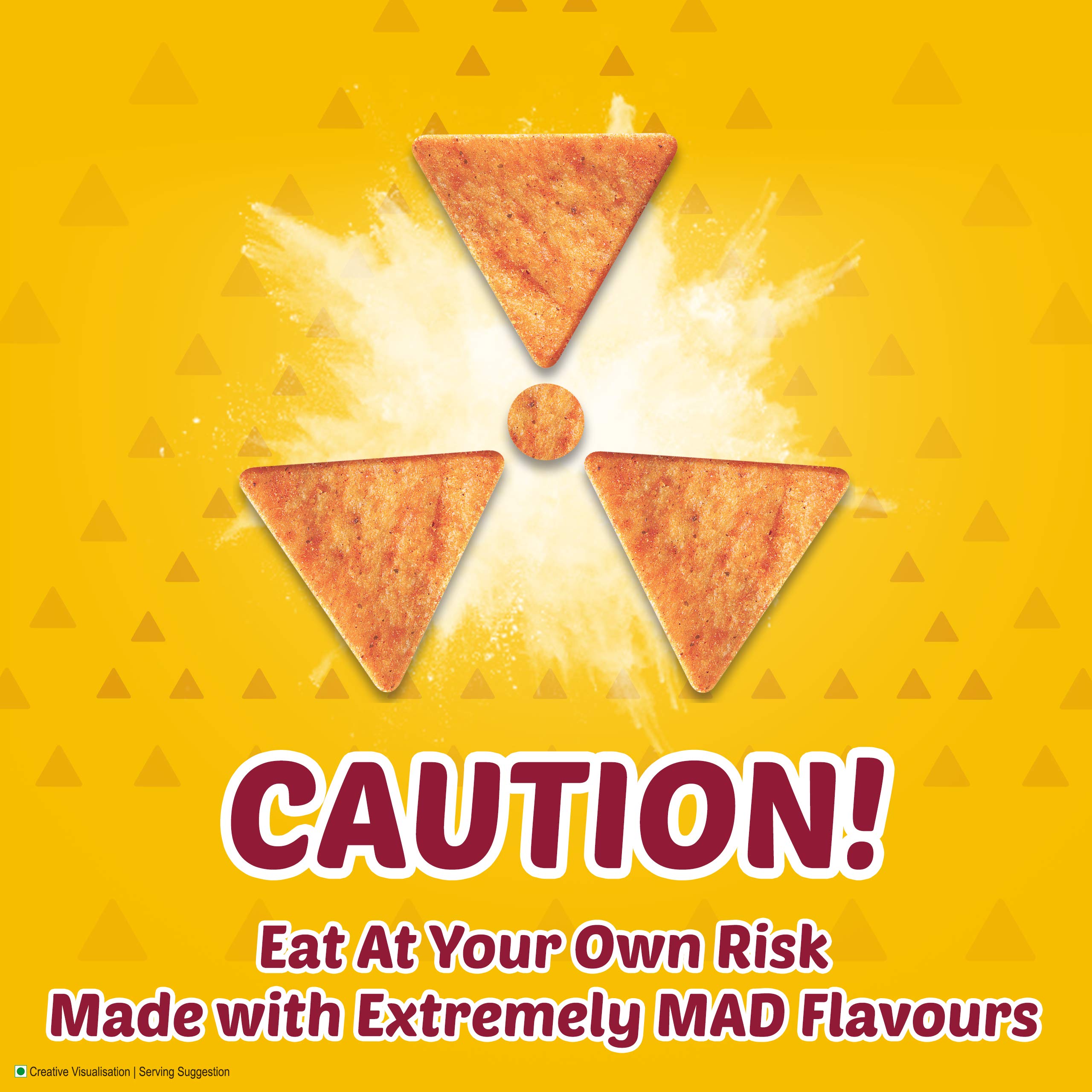 Bingo! Mad Angles Achaari Masti – Mango Pickle Flavour Crunchy Triangle Chips Pack - 130 g – view 5