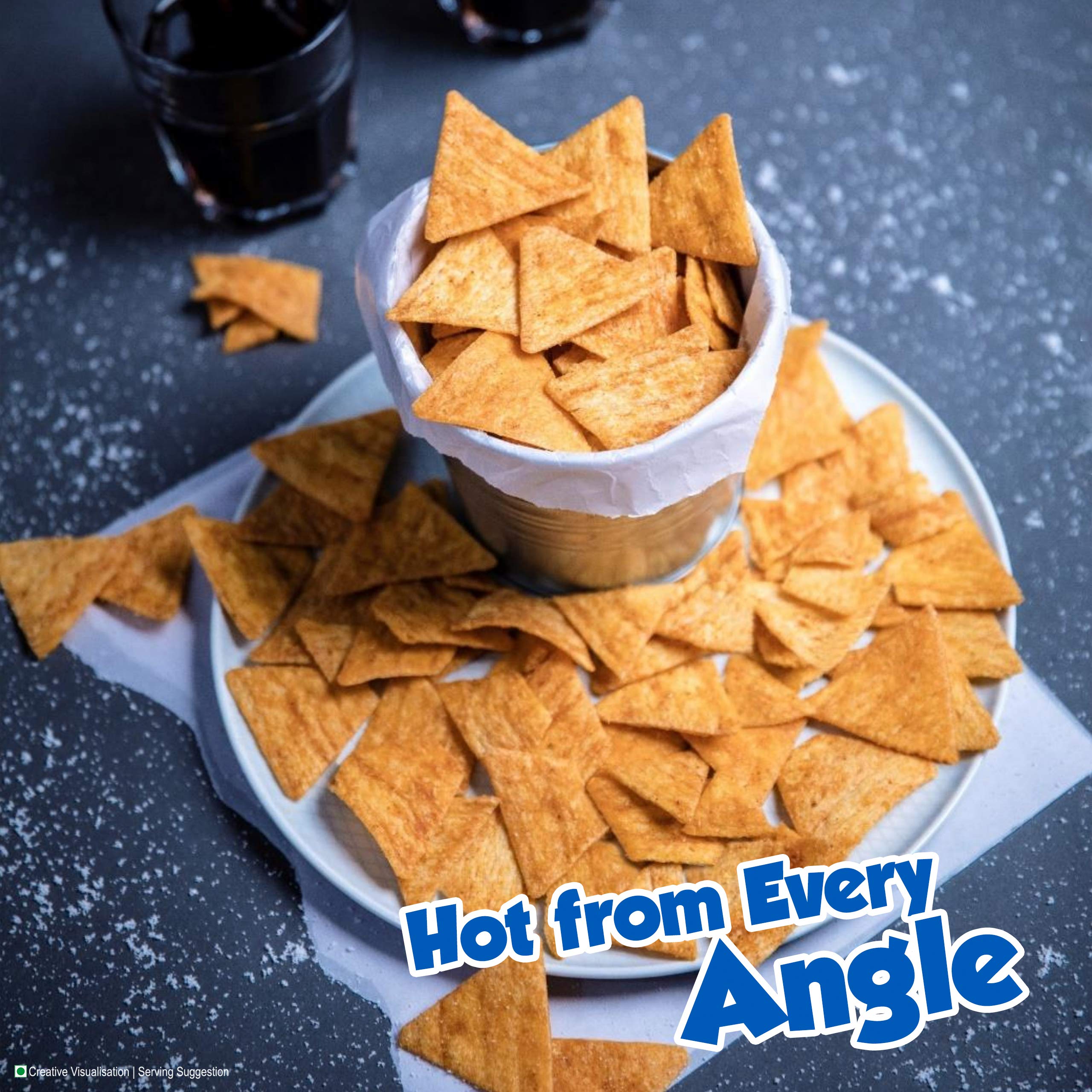 Bingo! Mad Angles Very Peri Peri - Spicy & Crunchy Corn-Based Triangle Chips Pack for Snacks – 117g/130g – view 4
