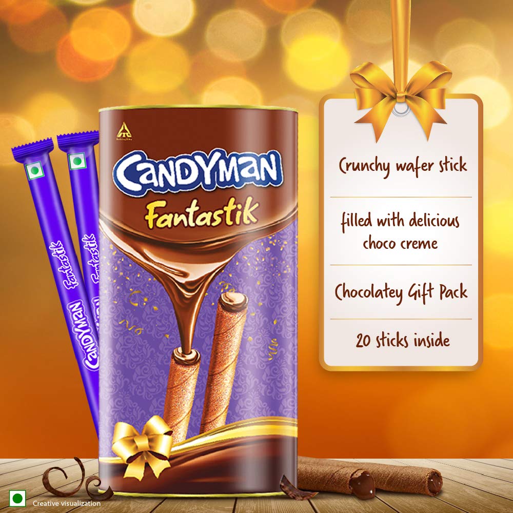 Candyman Fantastik Treat Pack, Choco Wafer Rolls, 200g – view 5