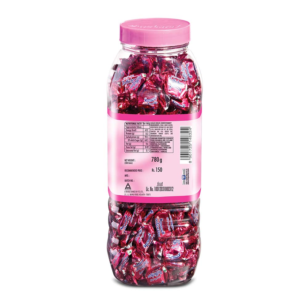 Candyman Toffichoo, Strawberry -( 320units *2.4g) Soft Toffees for In-home Serves, 768g – view 3