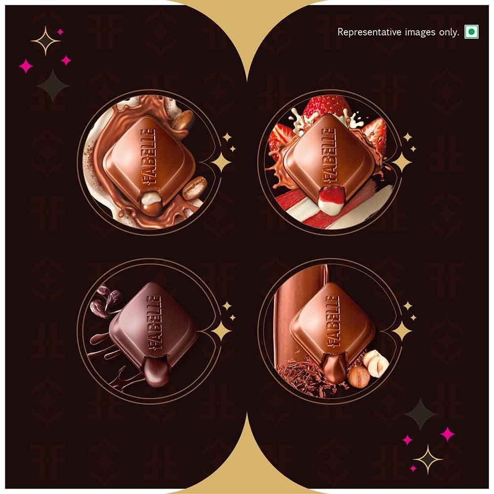 Fabelle The Bars Quartet - Diwali Chocolate Gift Pack, 4 Assorted Large Luxury Chocolate Bars, Premium Packaged Gift Chocolate Box, Centre-Filled Bars, Best Diwali Gift For Family, 519g – view 4