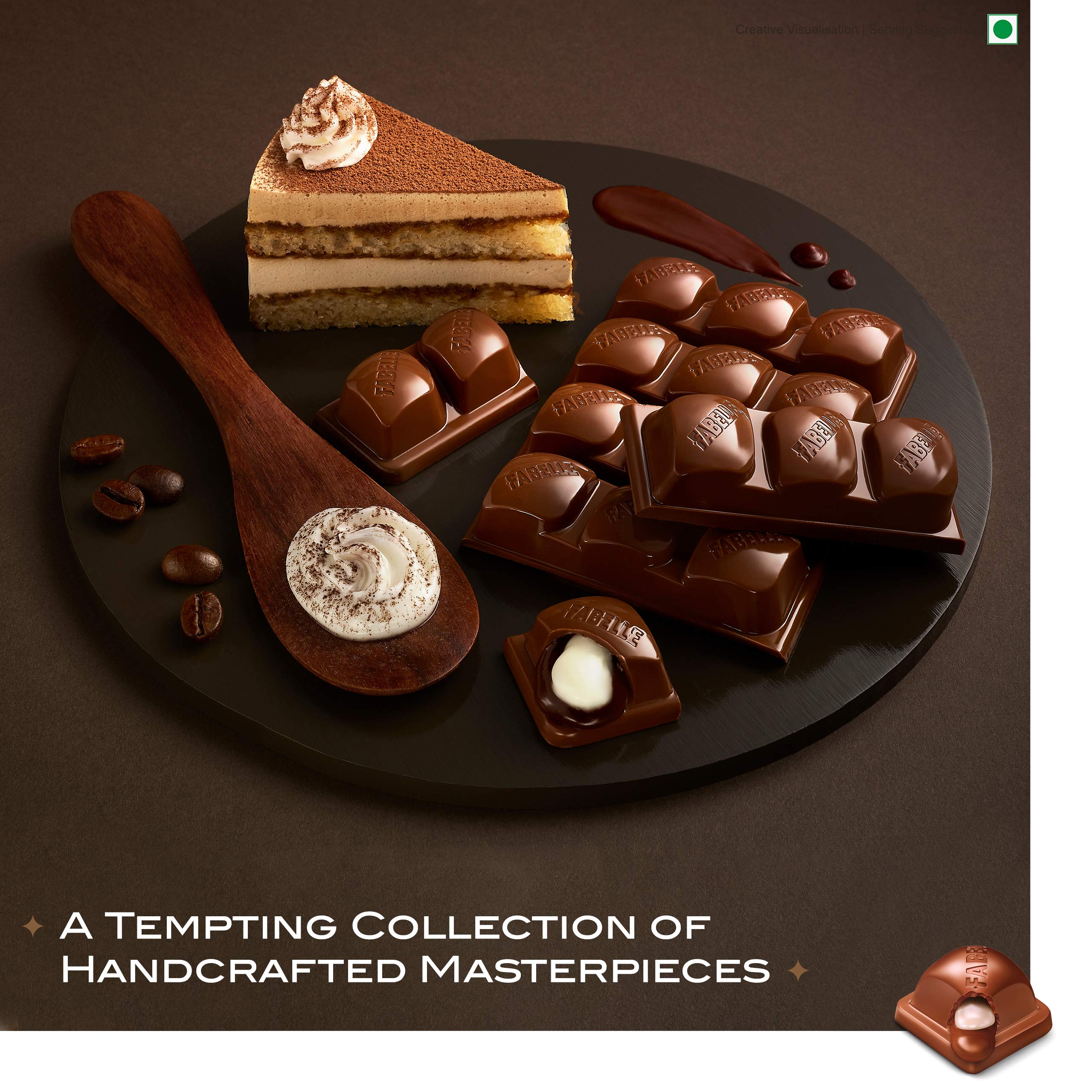 Fabelle Tiramisu, Luxury Milk Chocolate Bar Filled with Coffee Mousse and Mascarpone Cheese, 131 g – view 6