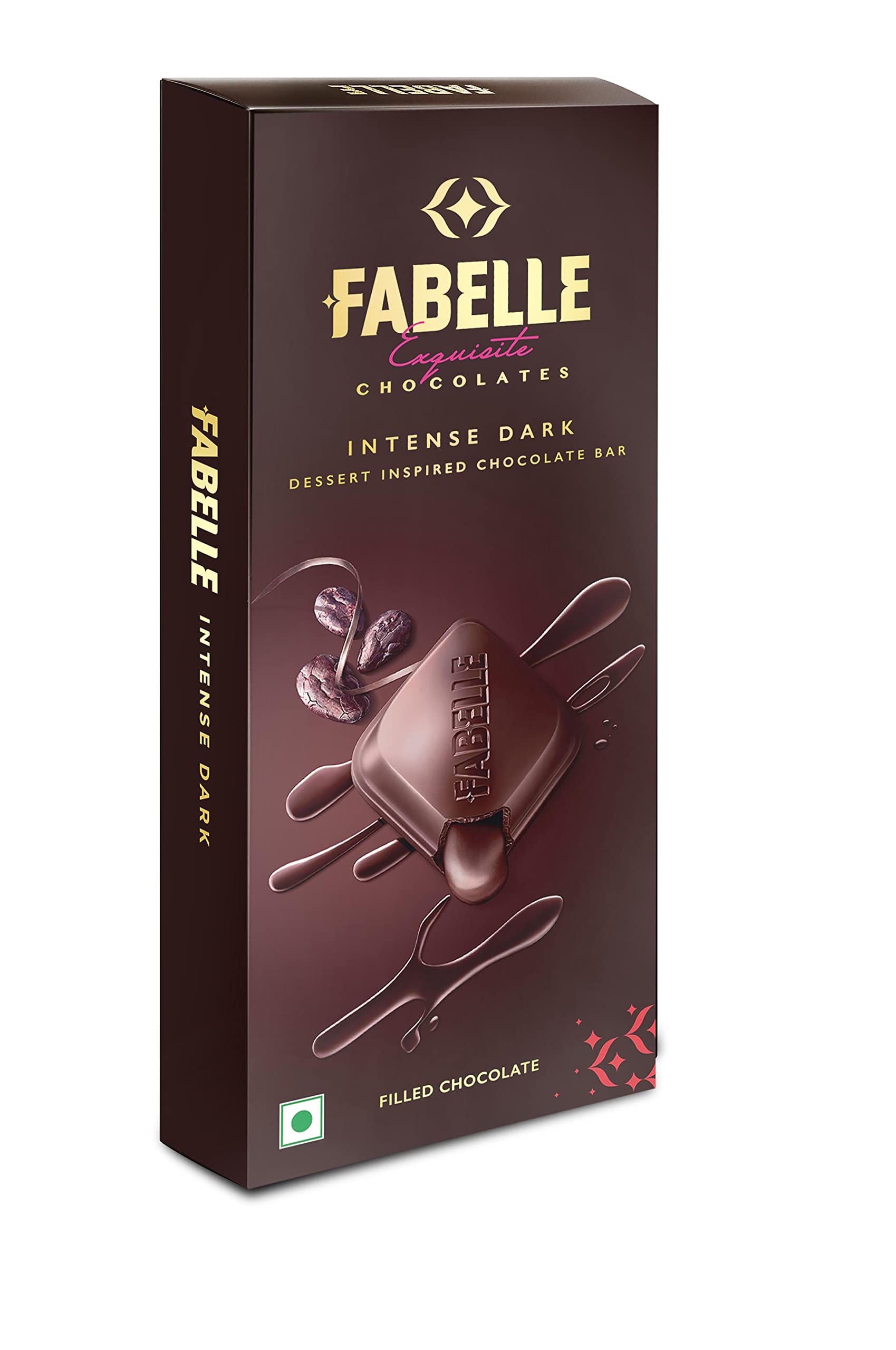 Large Fabelle dark chocolate bar with intense choco mousse centre