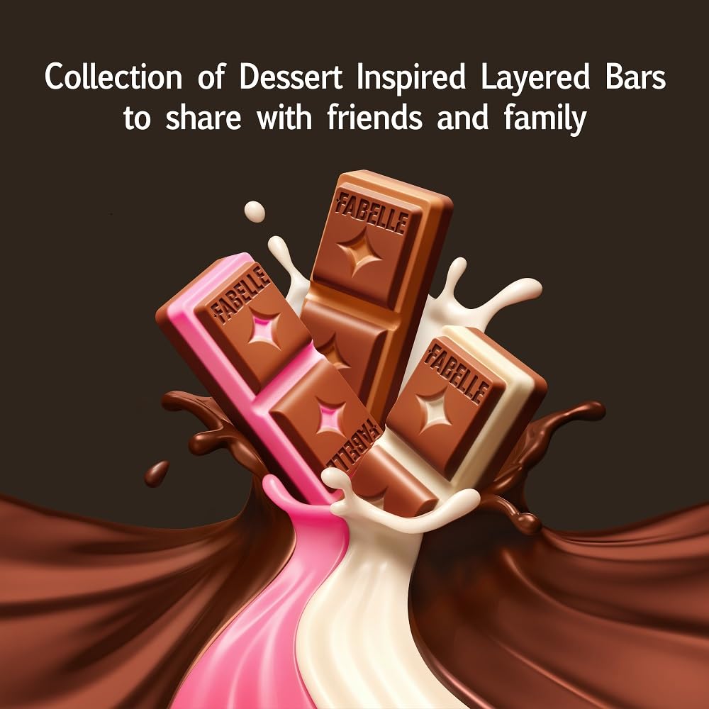 Fabelle The Bars Treasury, Chocolate Gift Pack, 24 Assorted Layered Chocolate Bars, Premium Packaged, Best Christmas Gift for Family, 168g – view 5