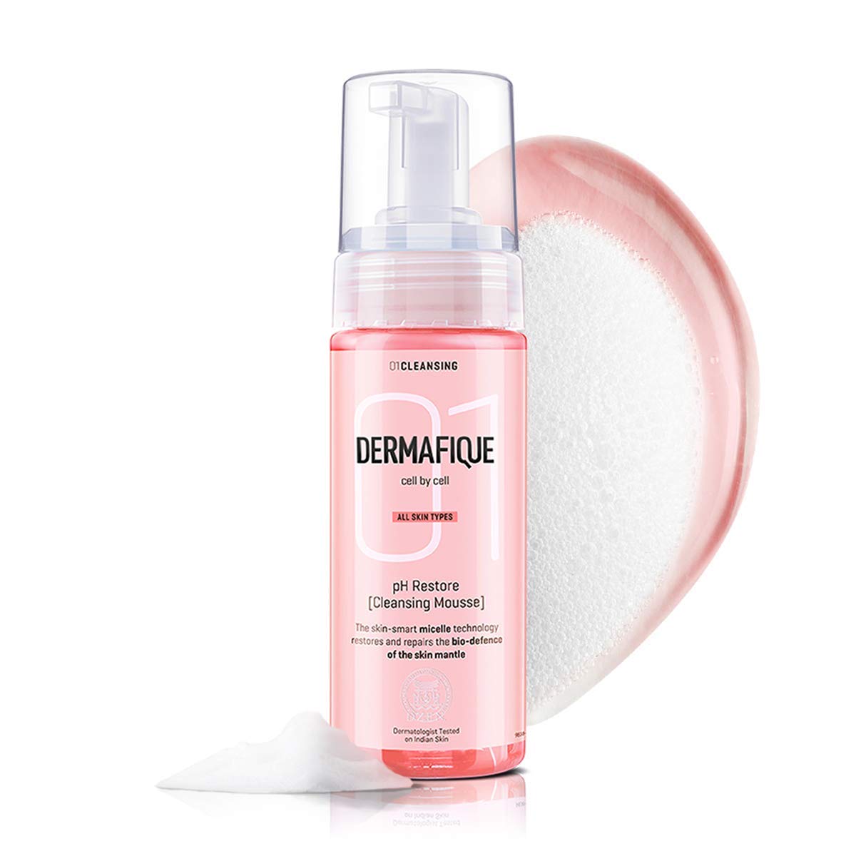 Dermafique cleansing mousse and detox facial cleanser bottles for all skin