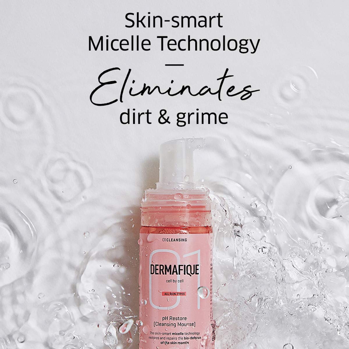 Dermafique - pH Restore Cleansing Mousse, 150 ml - for All Skin Types - Ultra-Mild Foaming Face Wash- for Gentle Cleansing and Hydration - Paraben Free, SLES-free - Dermatologist Tested – view 2