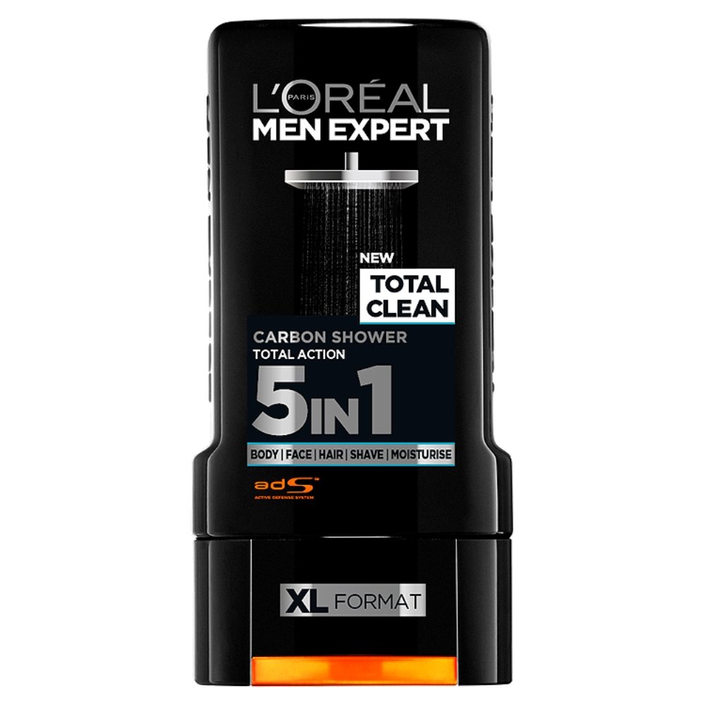 Front view of L'Oréal Men Expert Total Clean shower gel