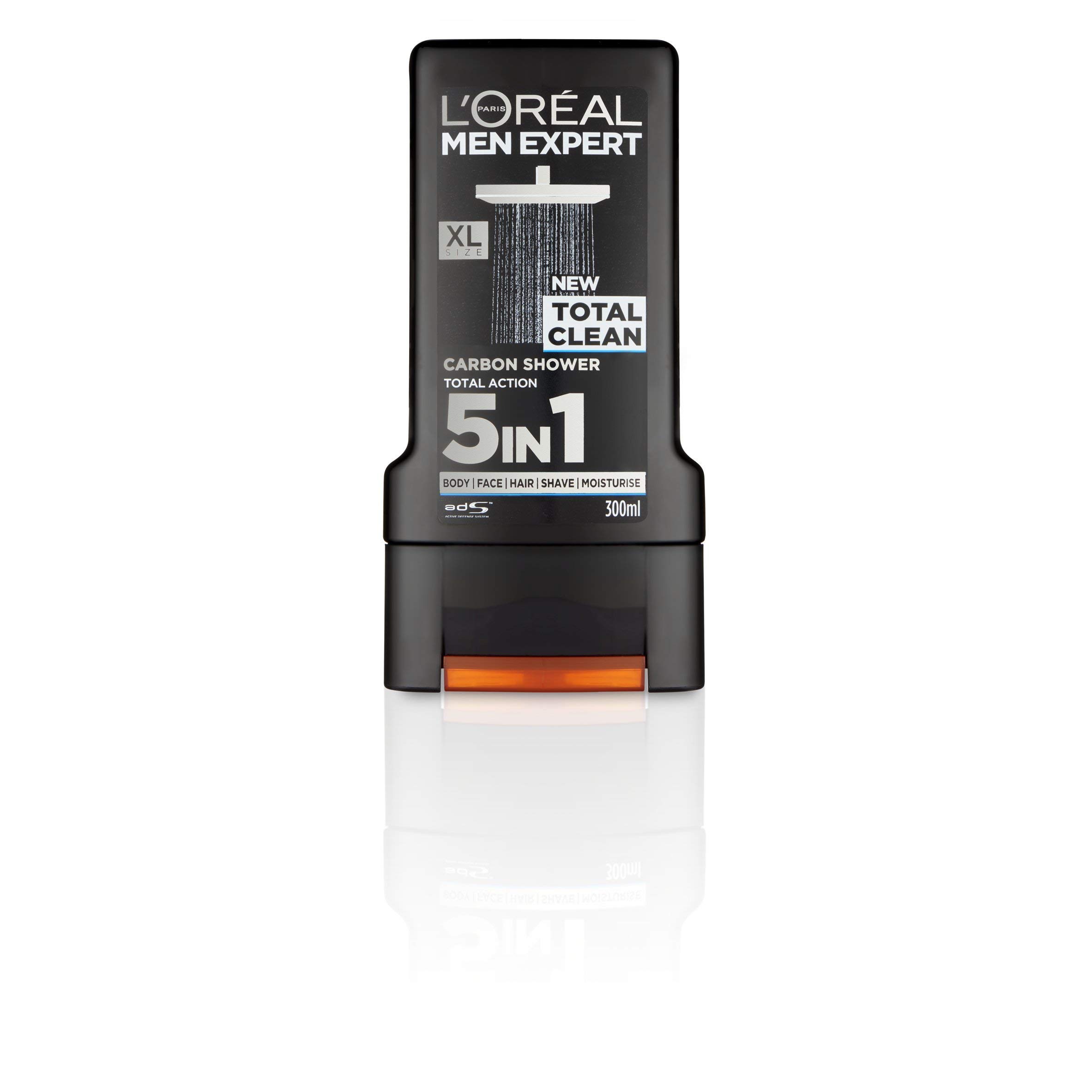 L'Oreal Paris Men's Expert Total Clean Carbon 5 In 1 Shower Gel (300 ml) – view 2