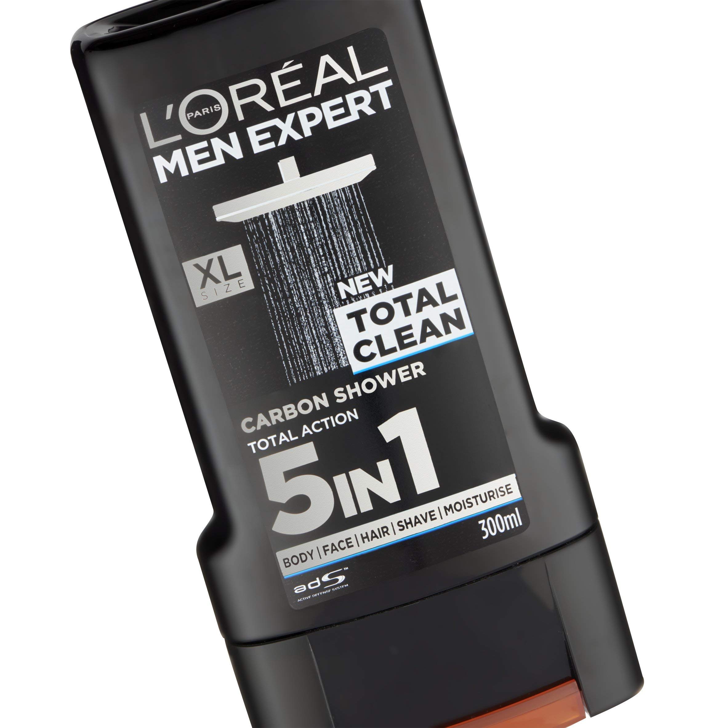 L'Oreal Paris Men's Expert Total Clean Carbon 5 In 1 Shower Gel (300 ml) – view 3