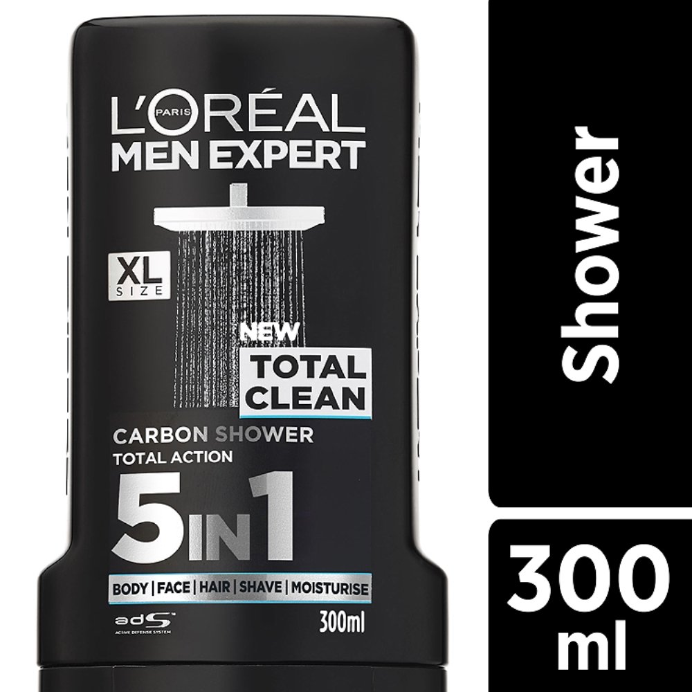 L'Oreal Paris Men's Expert Total Clean Carbon 5 In 1 Shower Gel (300 ml) – view 4