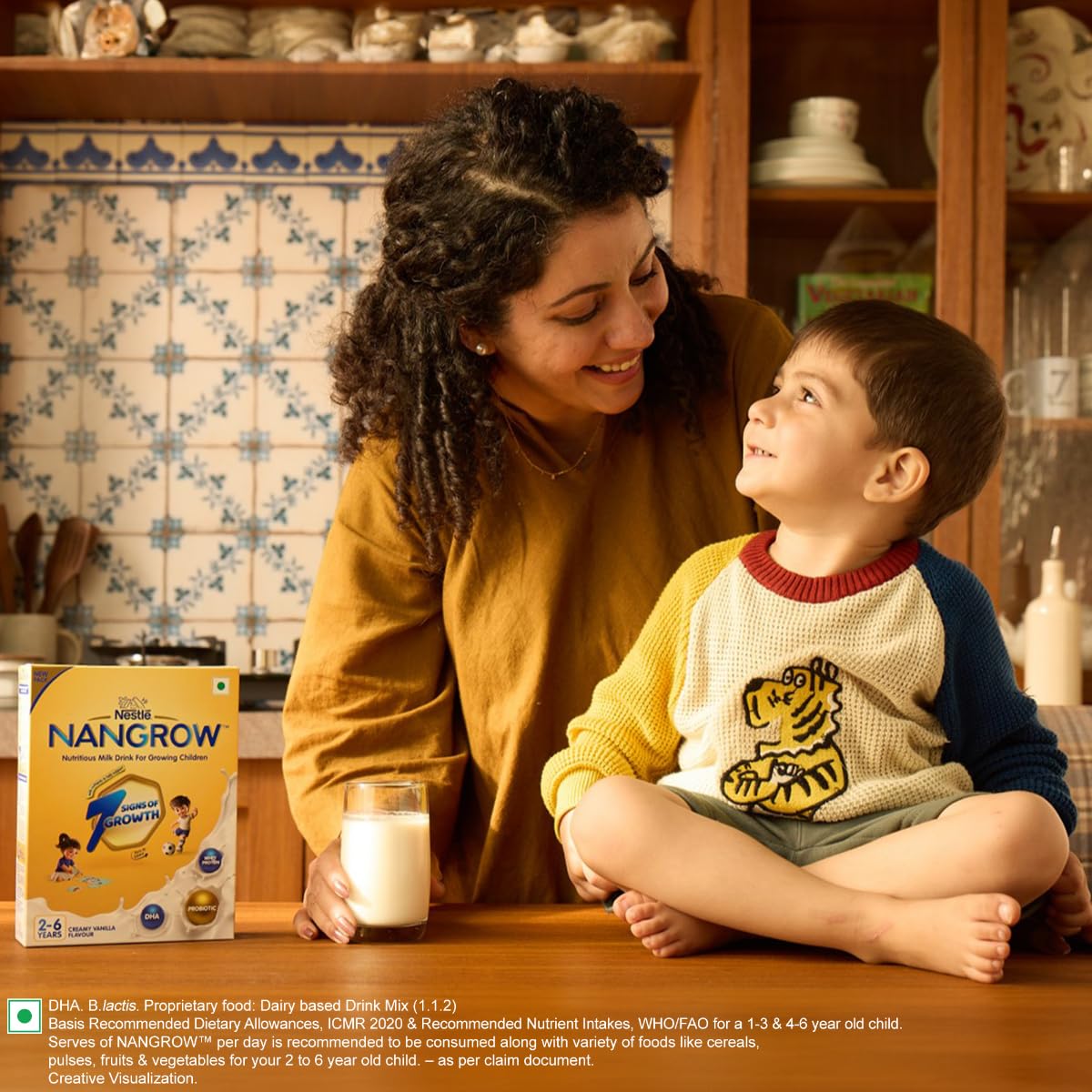 Nangrow Nutritious Milk Drink Powder for Children 2-6 Years, Creamy Vanilla, 400 g – view 3