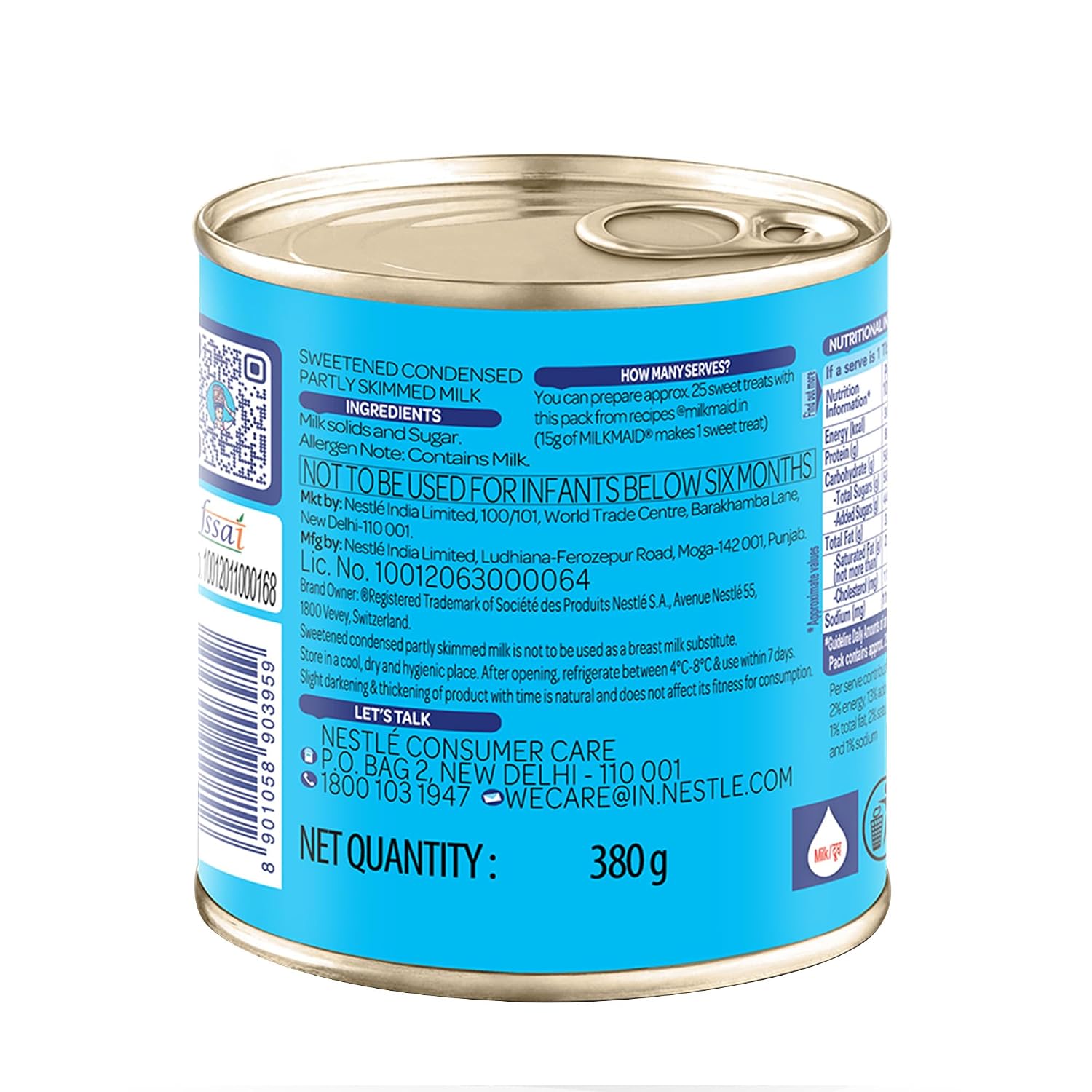 Milkmaid Partly Skimmed Sweetened Condensed Milk, 380 g Tin – view 4