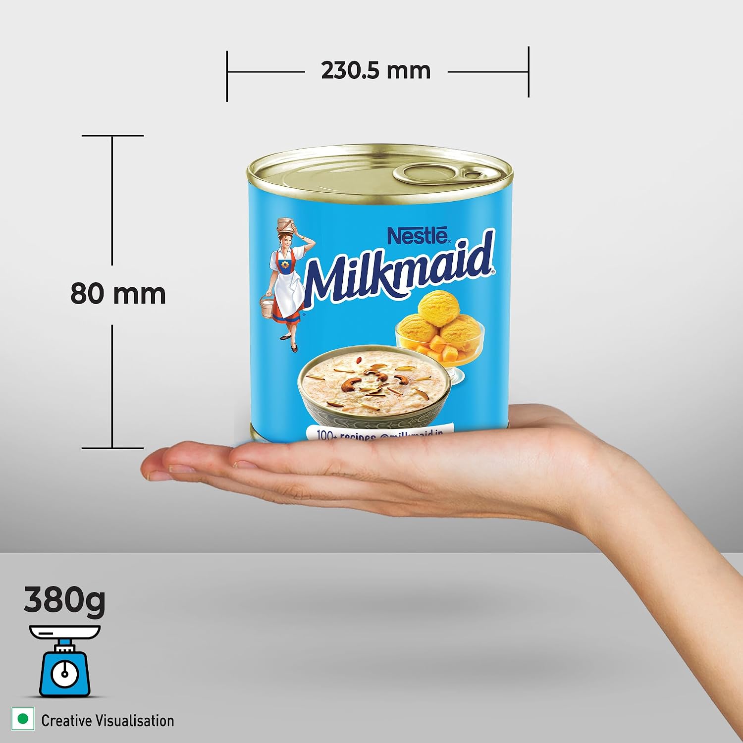 Milkmaid Partly Skimmed Sweetened Condensed Milk, 380 g Tin – view 6