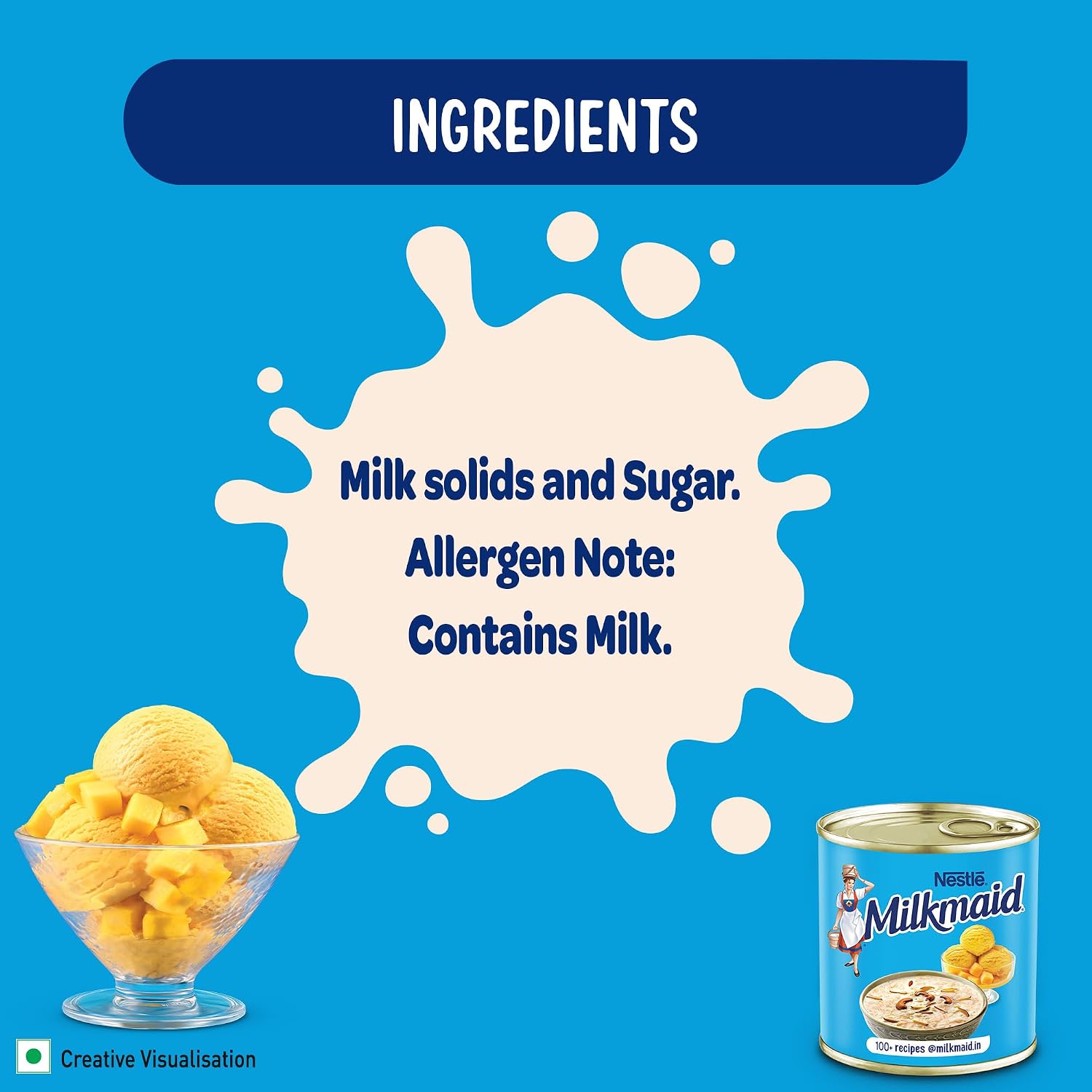 Milkmaid Partly Skimmed Sweetened Condensed Milk, 380 g Tin – view 5