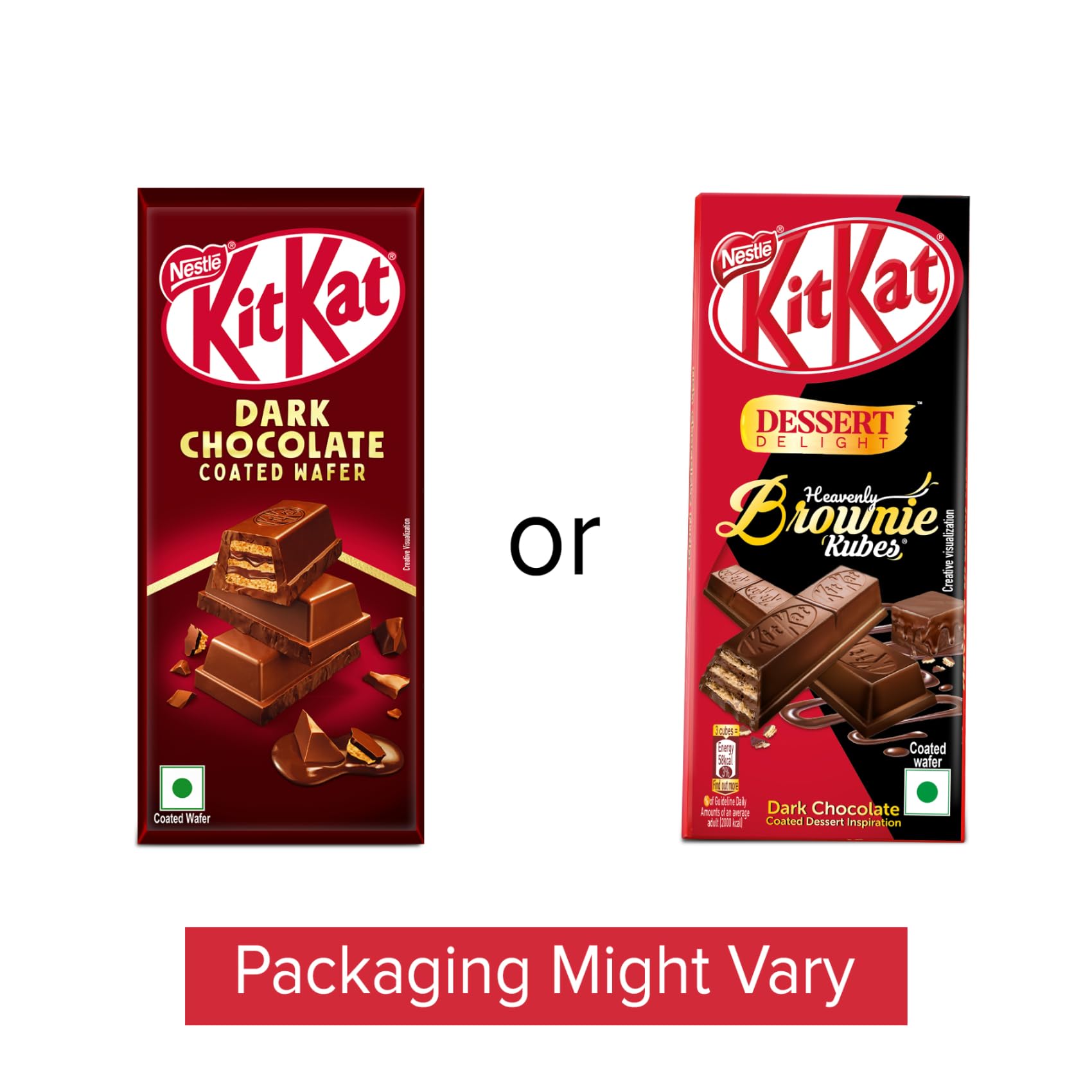 KIT KAT Nestle Dessert Delight, Heavenly Brownie Kubes Wafer Coated With Dark Chocolate Tablets 50 G Pack Of 12 Units , 600 Gram – view 8