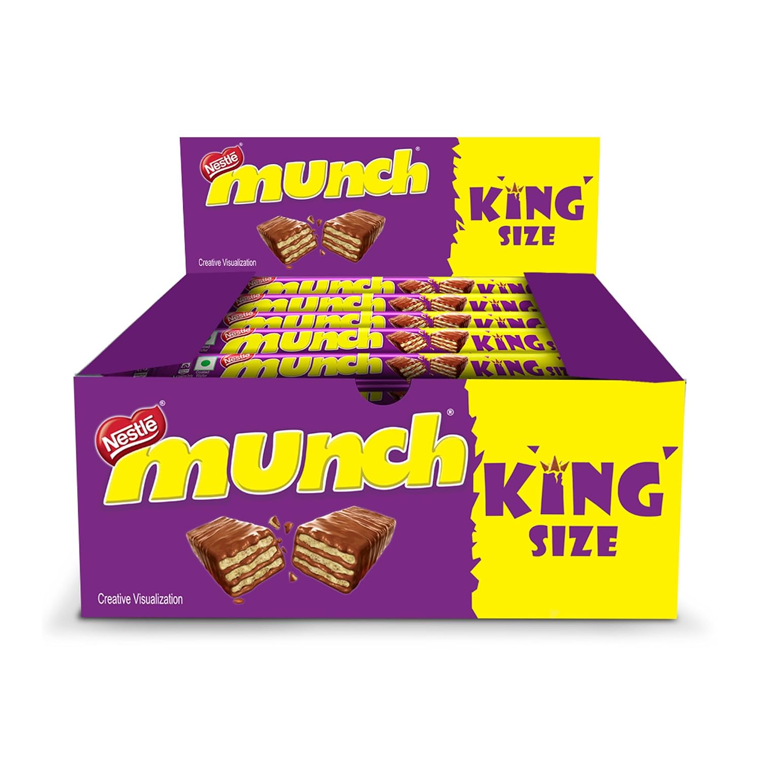 Nestlé MUNCH King Size Chocolate Coated Crunchy Wafer Bar, 42 x 17.4 g (Pack of 2) – view 7