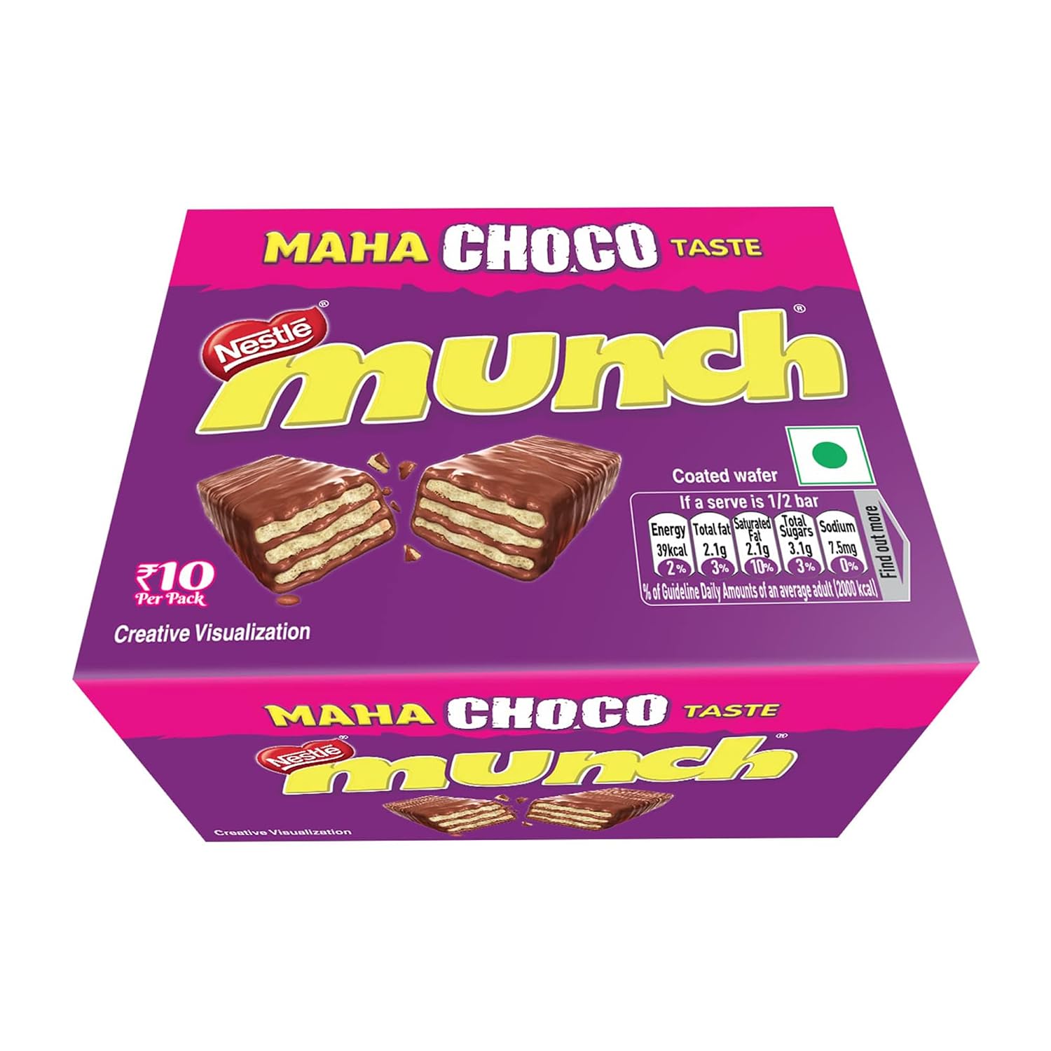 Nestlé MUNCH King Size Chocolate Coated Crunchy Wafer Bar, 42 x 17.4 g (Pack of 2) – view 3