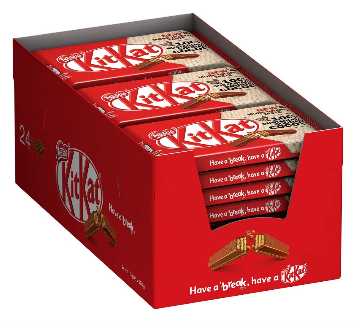 KIT KAT Nestle 4 Finger Chocolate, 24 X 41 Grams – view 1