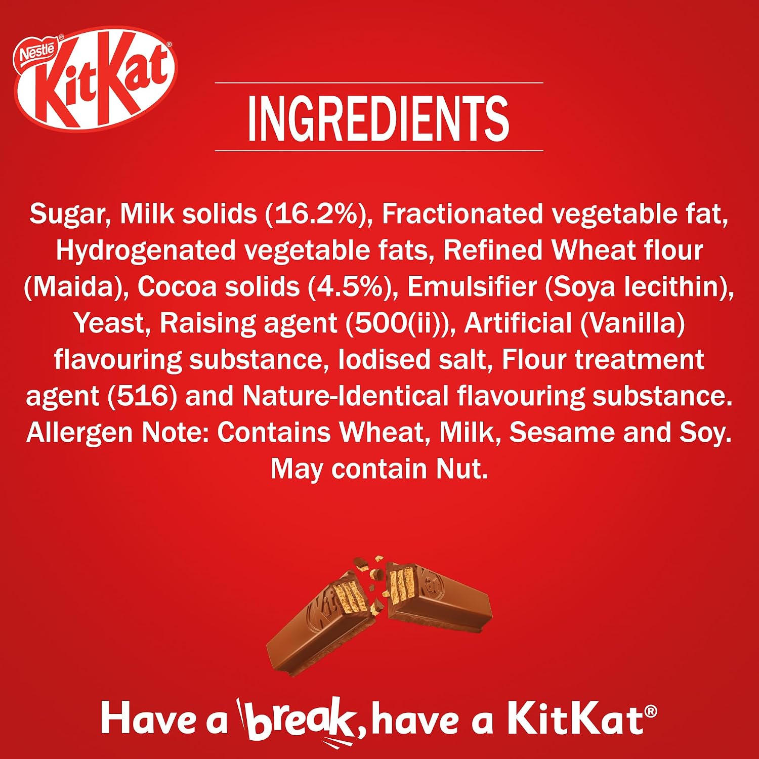 Kit Kat 4 Finger Choco Coated Wafer Bar, 38.5 g x 21 – view 3