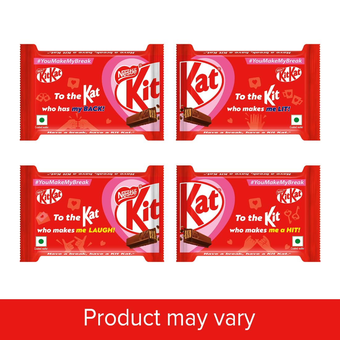 KitKat Love Break, 4 Finger, Chocolate Coated Wafer, Pack Of 21 Units x 38.5 G Each, 808.5 G – view 9