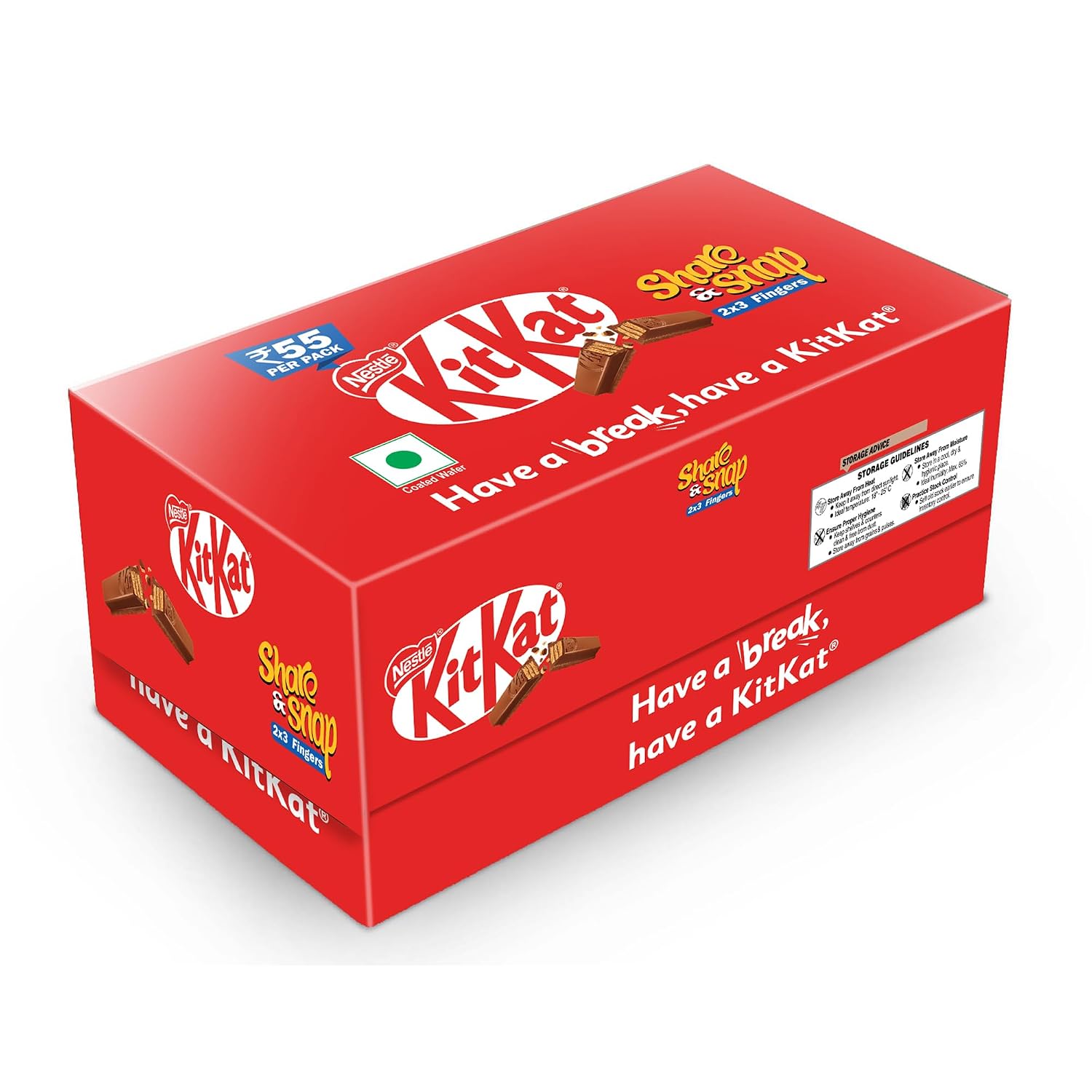 Kit Kat Share & Snap 2x3 Finger Chocolate Bar – view 2