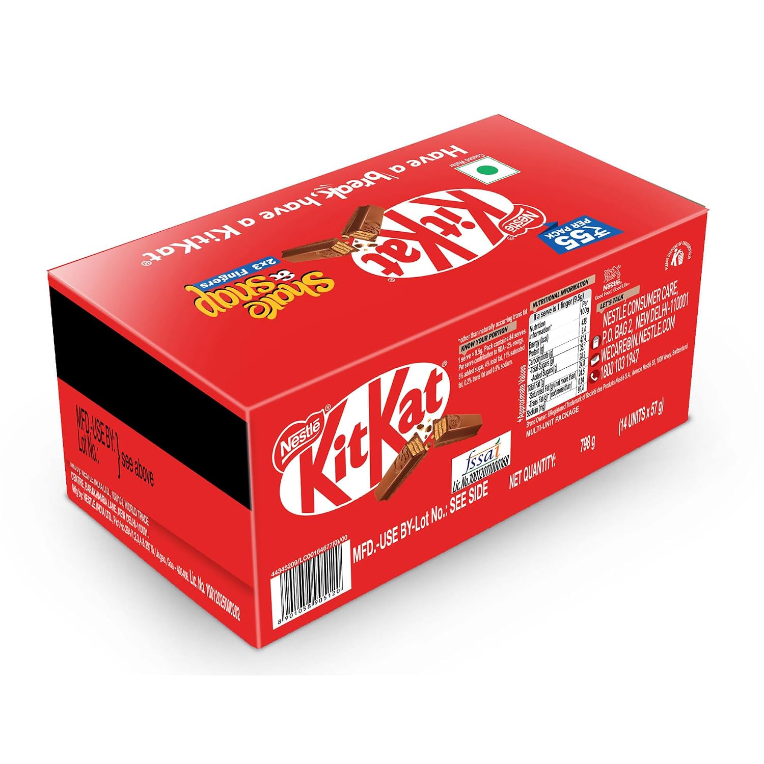 Kit Kat Share & Snap 2x3 Finger Chocolate Bar – view 3