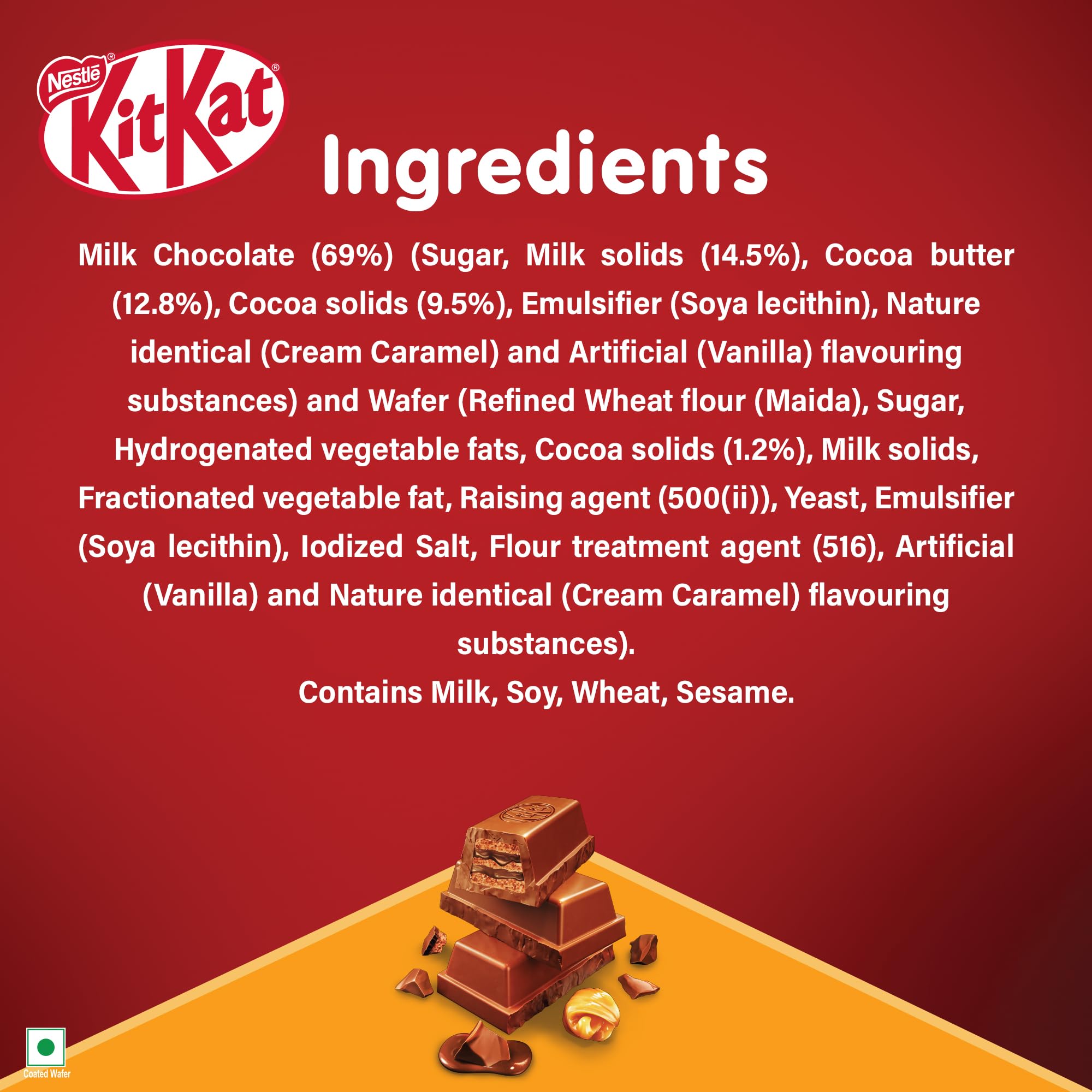 KIT KAT Nestlé Caramel Chocolate Coated Wafer, 50G X 12 Units, 600 G – view 5