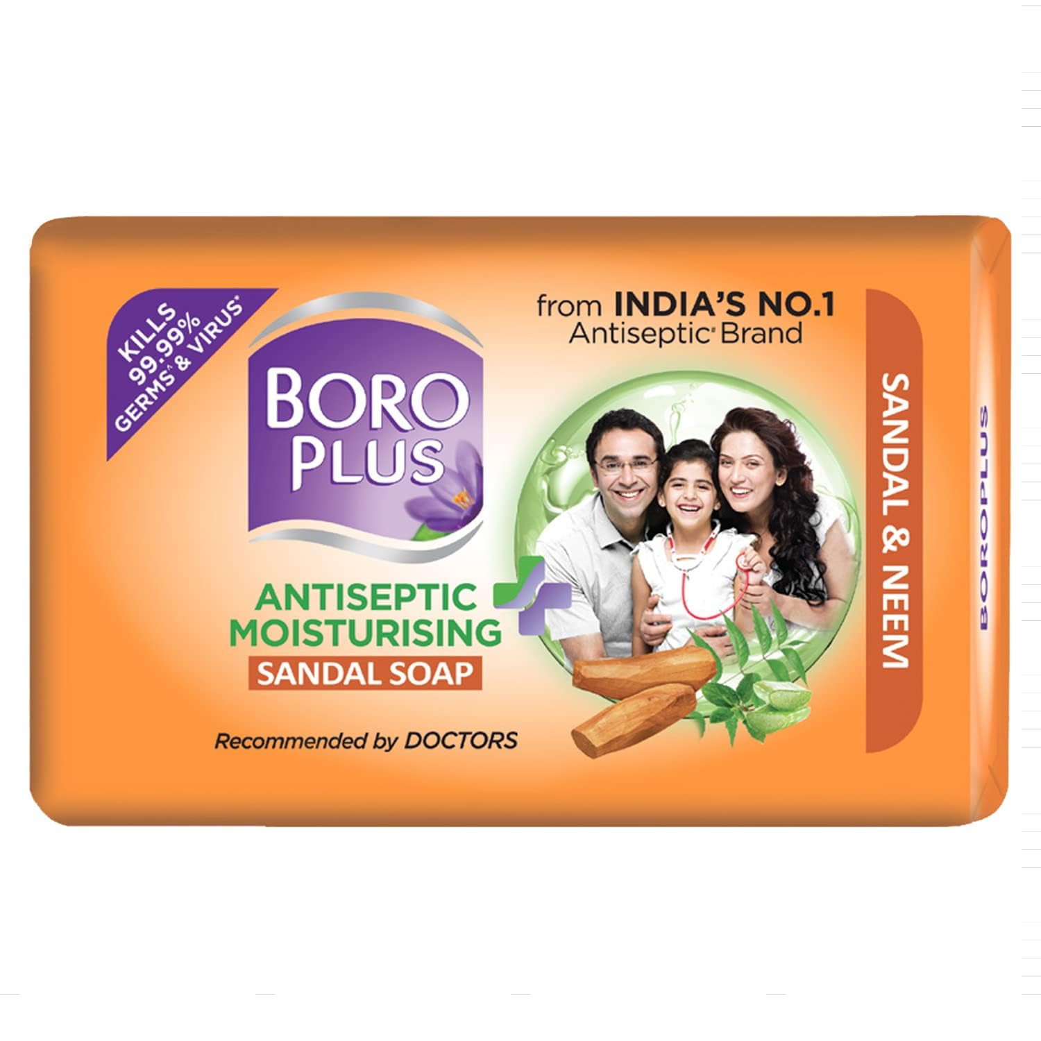 BoroPlus Antiseptic And Moisturising Bathing Sandal Soap With Sandal & Neem – view 8