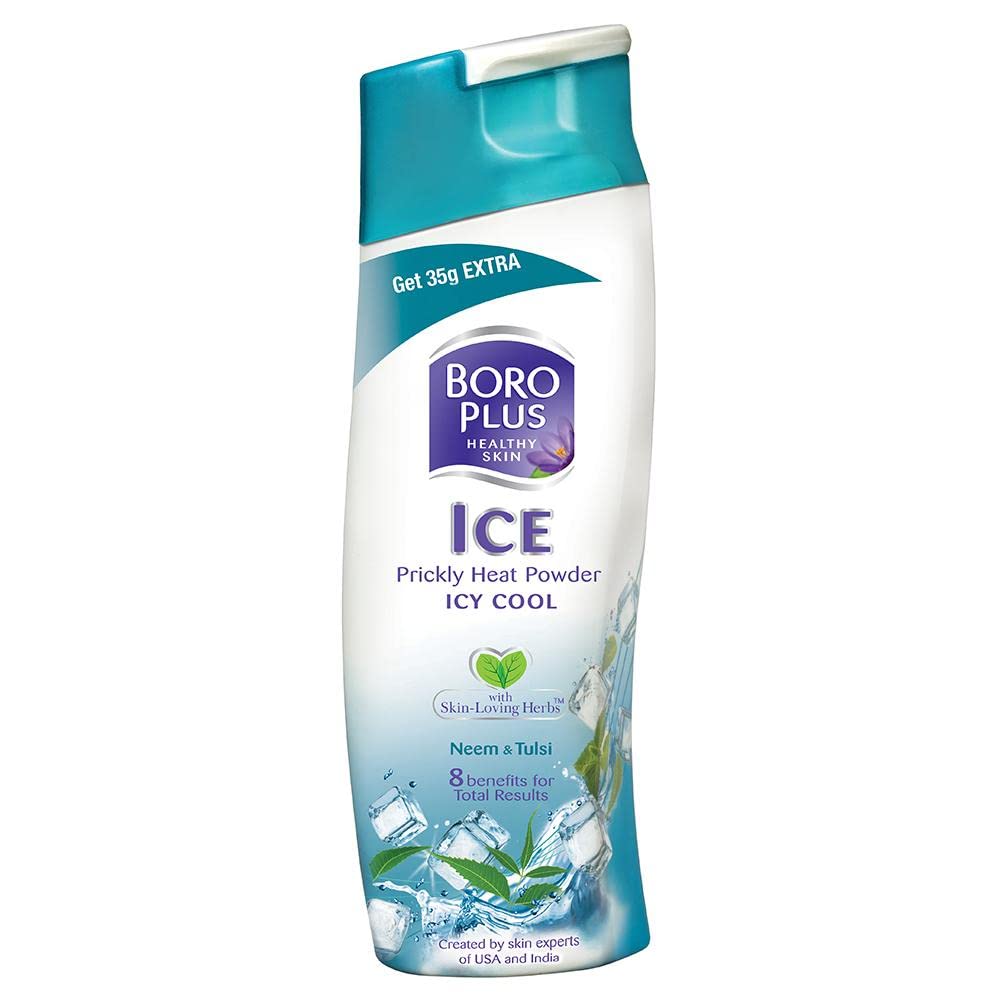 BoroPlus Talc Prickly Heat Ice Cool Powder, 150g + 35g Extra