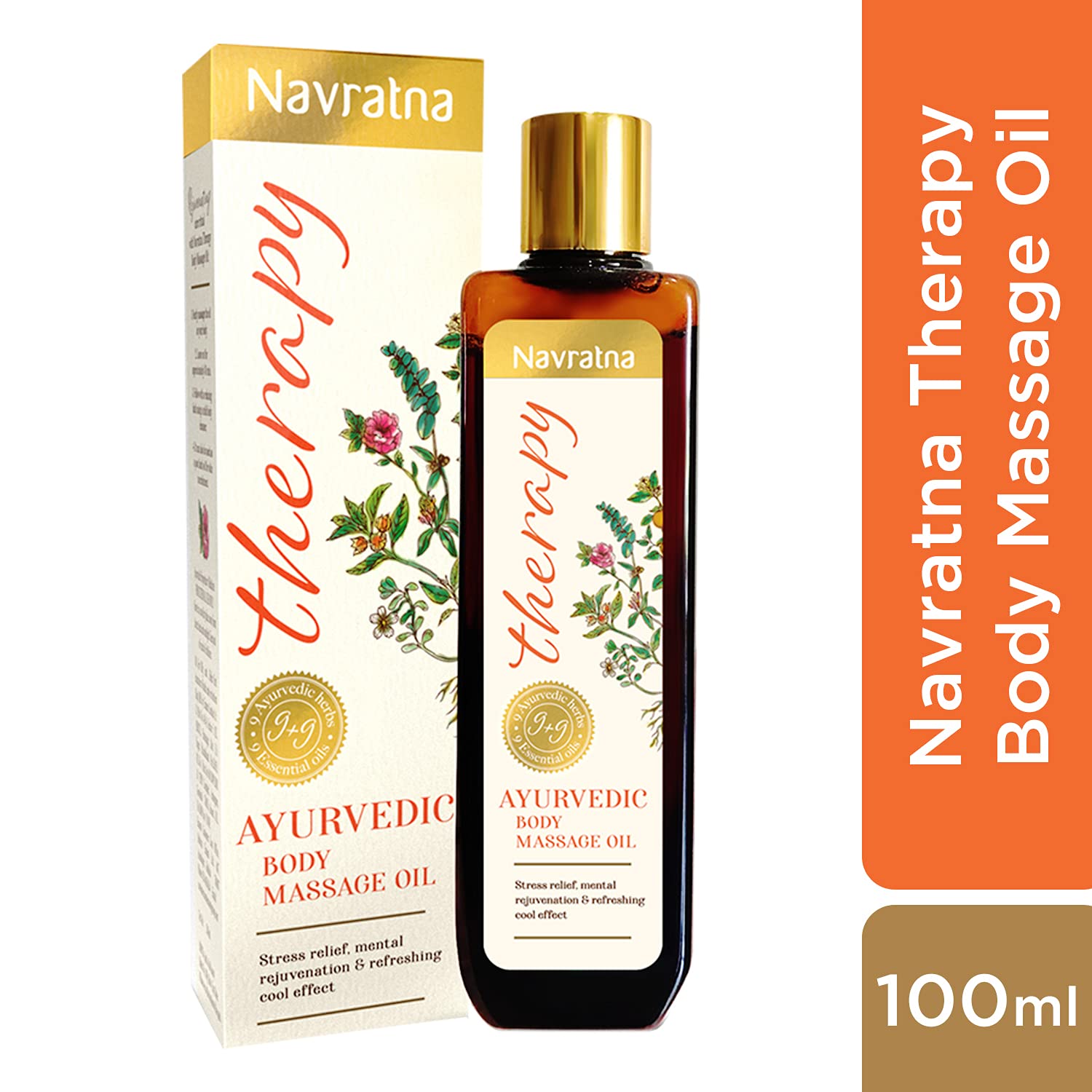 Navratna Therapy Ayurvedic Body Massage Oil – view 2