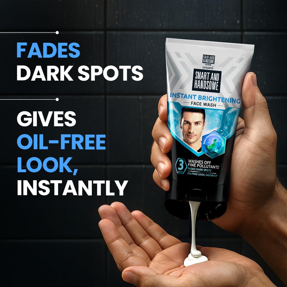 Smart And Handsome Face Wash, Instant Brightening, Instant Freshness, 150g – view 3