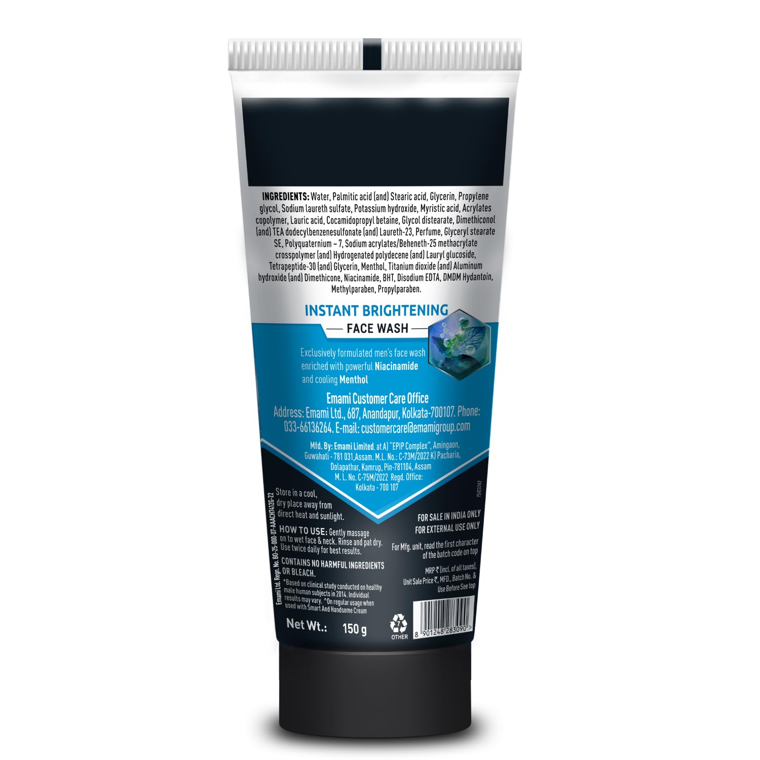 Smart And Handsome Face Wash, Instant Brightening, Instant Freshness, 150g – view 7