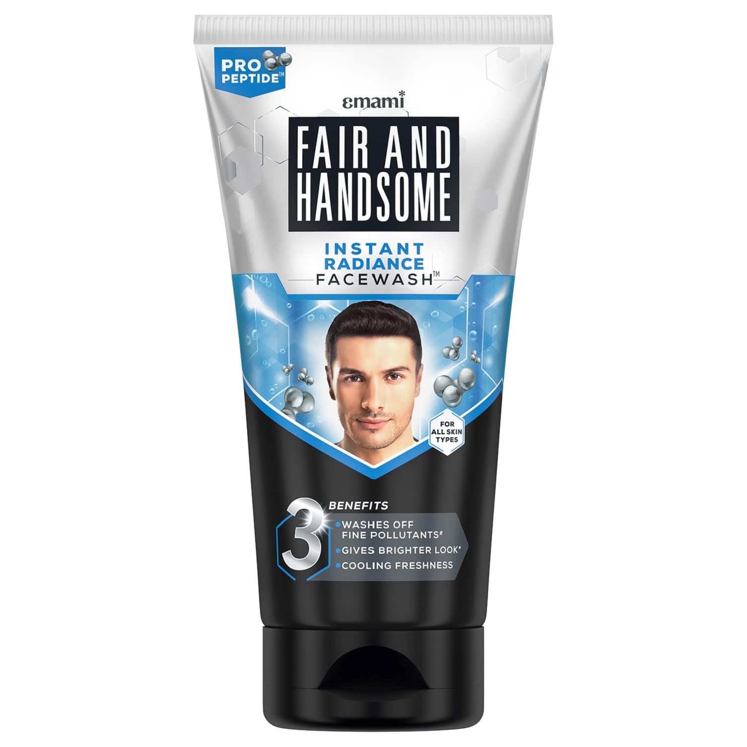 Fair and Handsome gel face wash tube with cooling freshness