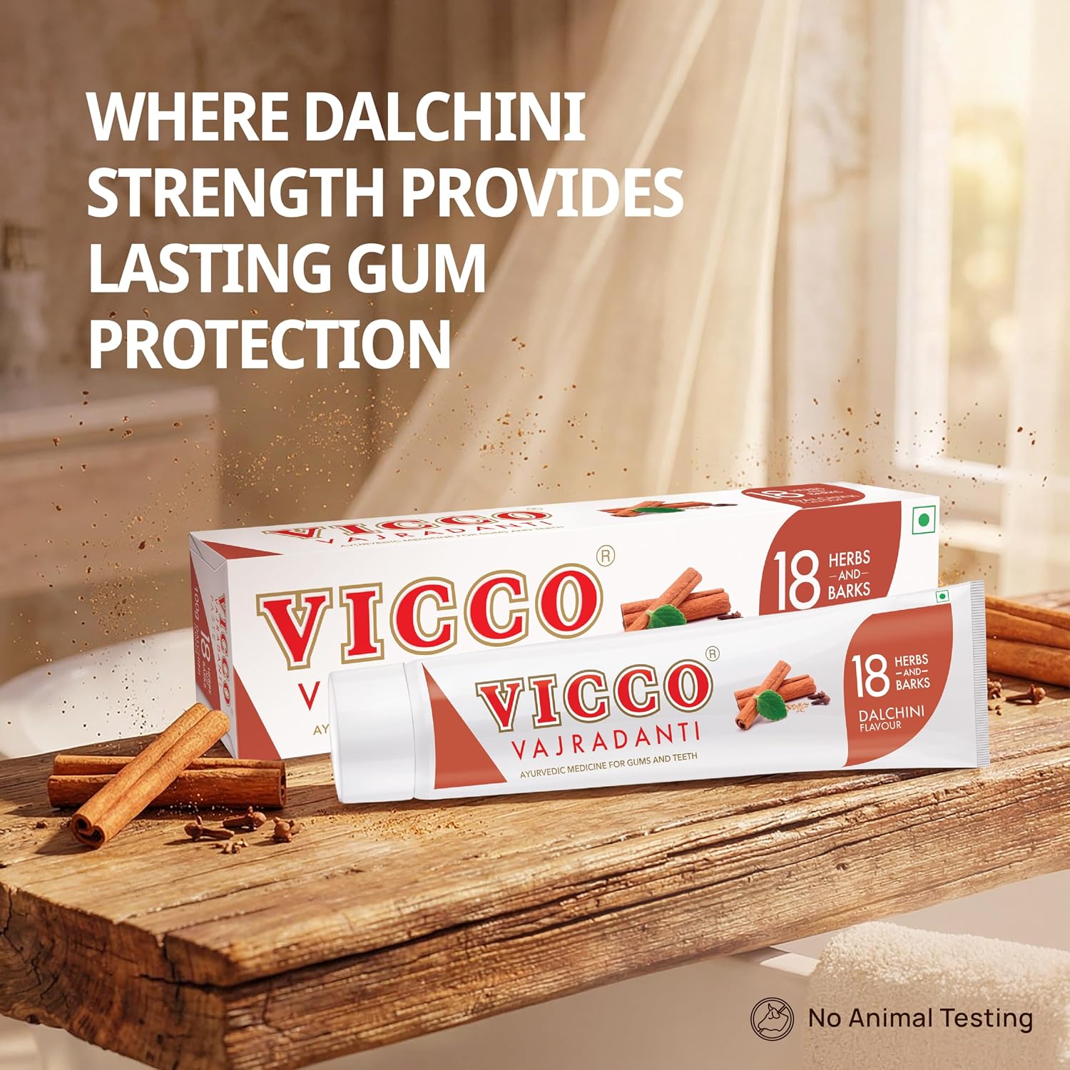 Vicco Vajradanti Paste, Dalchini Flavour Ayurvedic Toothpaste, 160 g Pack of 3 – view 6