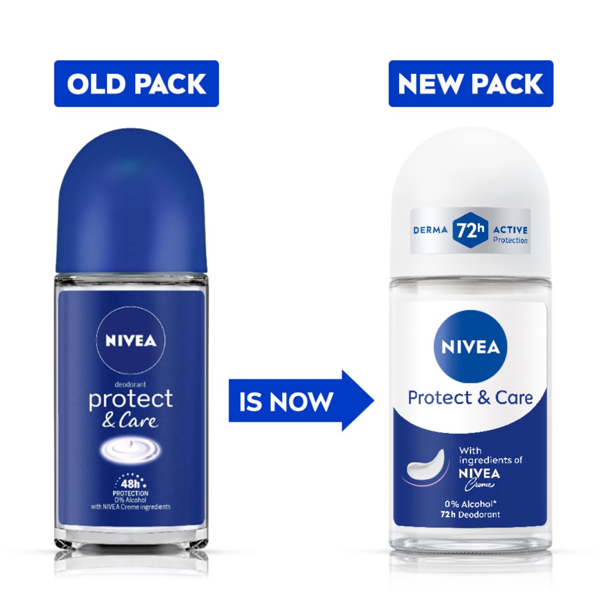 Nivea Protect & Care Fresh Roll-On Deodorant, Unisex, 50 ml – view 2