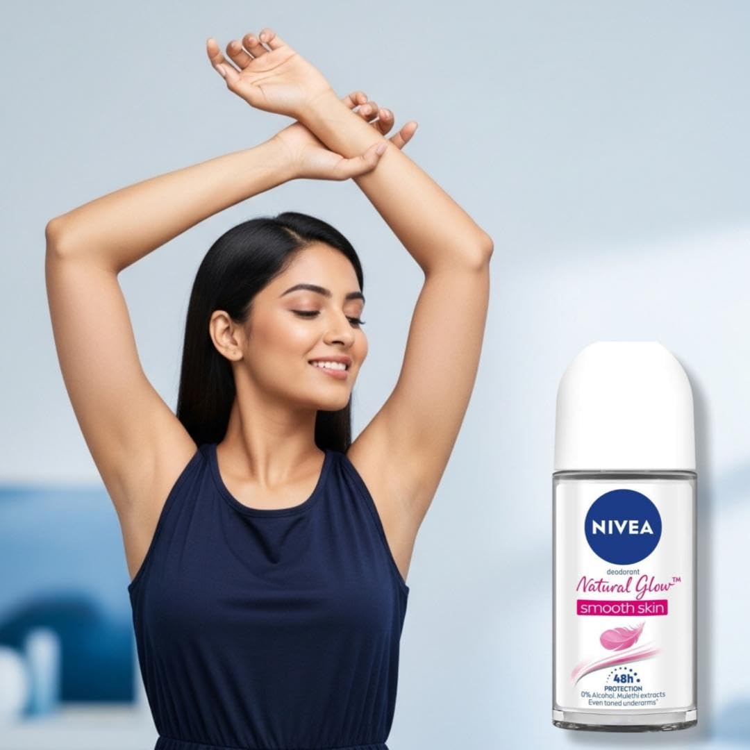 NIVEA Pearl & Beauty Deodorant Roll-On for Women, 25 ml Each (Pack of 3) – view 4