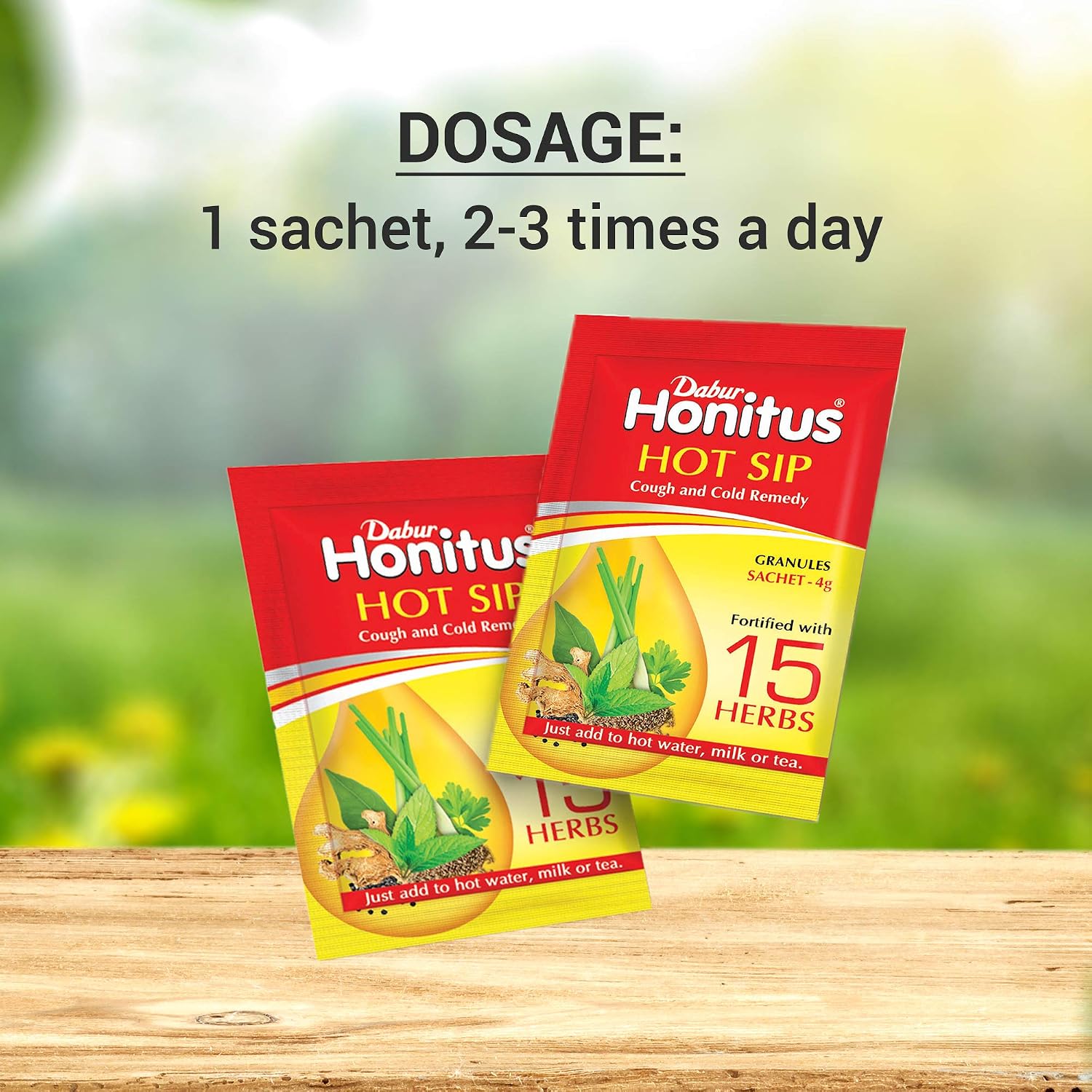 Dabur Honitus Hot Sip Ayurvedic Kadha for Cough & Cold, 30 Sachets – view 7
